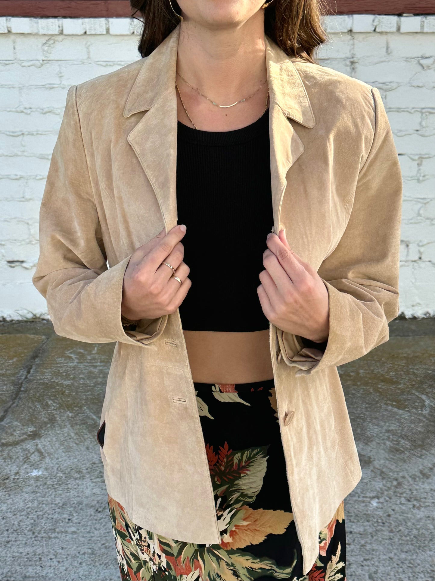 Structured Tan Leather Jacket