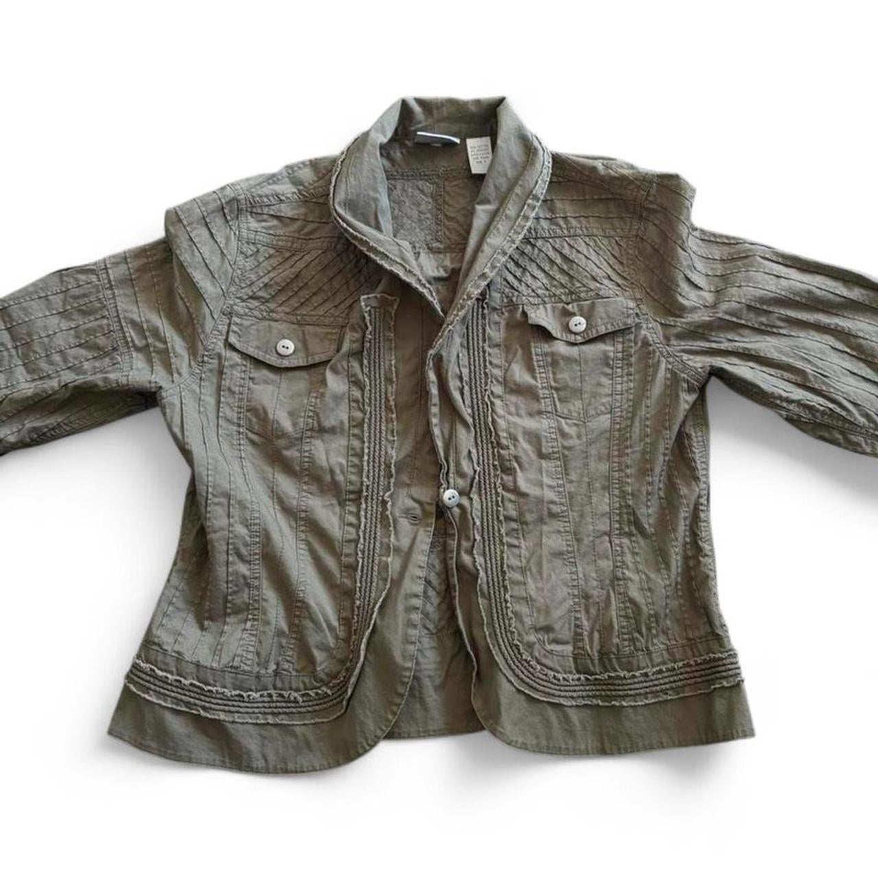 Cropped Army Green Jacket