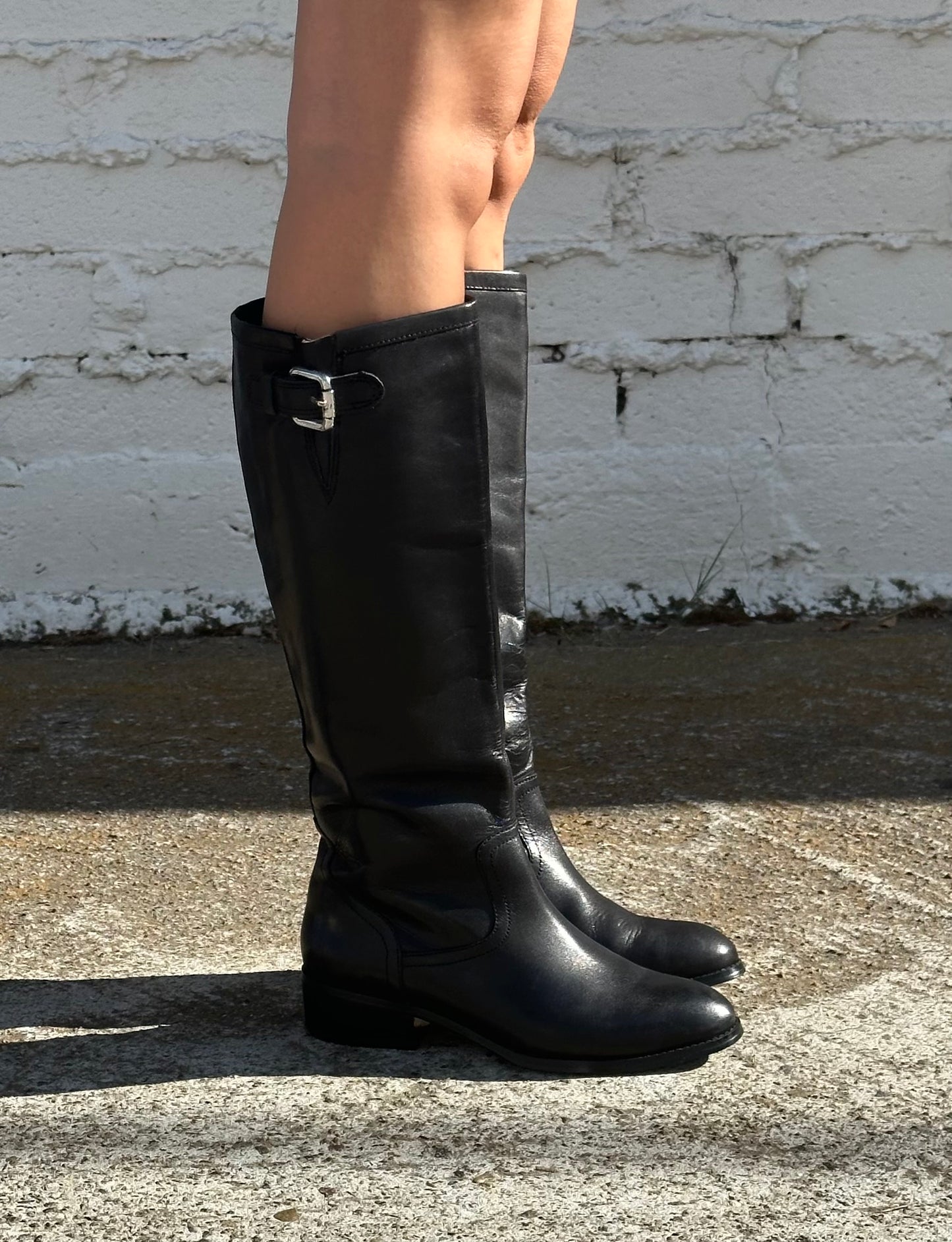 Ralph Lauren Black Leather Riding Boots