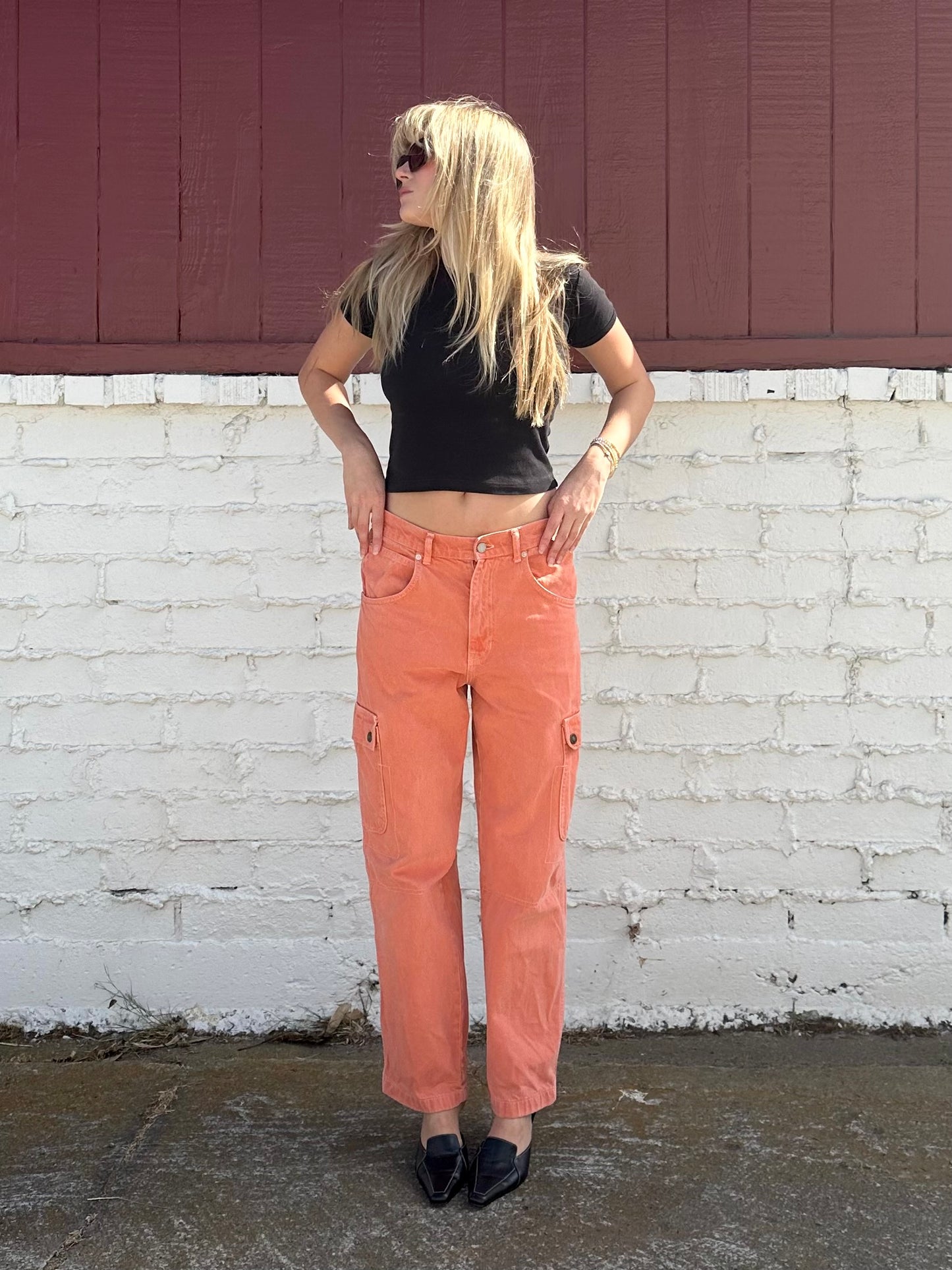 Orange Cargo Pants