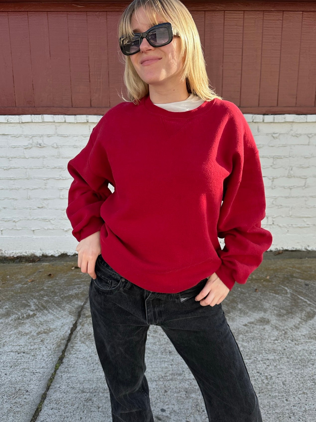 Red Vintage Crewneck