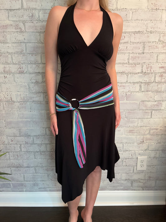 Vintage Y2k Halter Asymmetrical Dress
