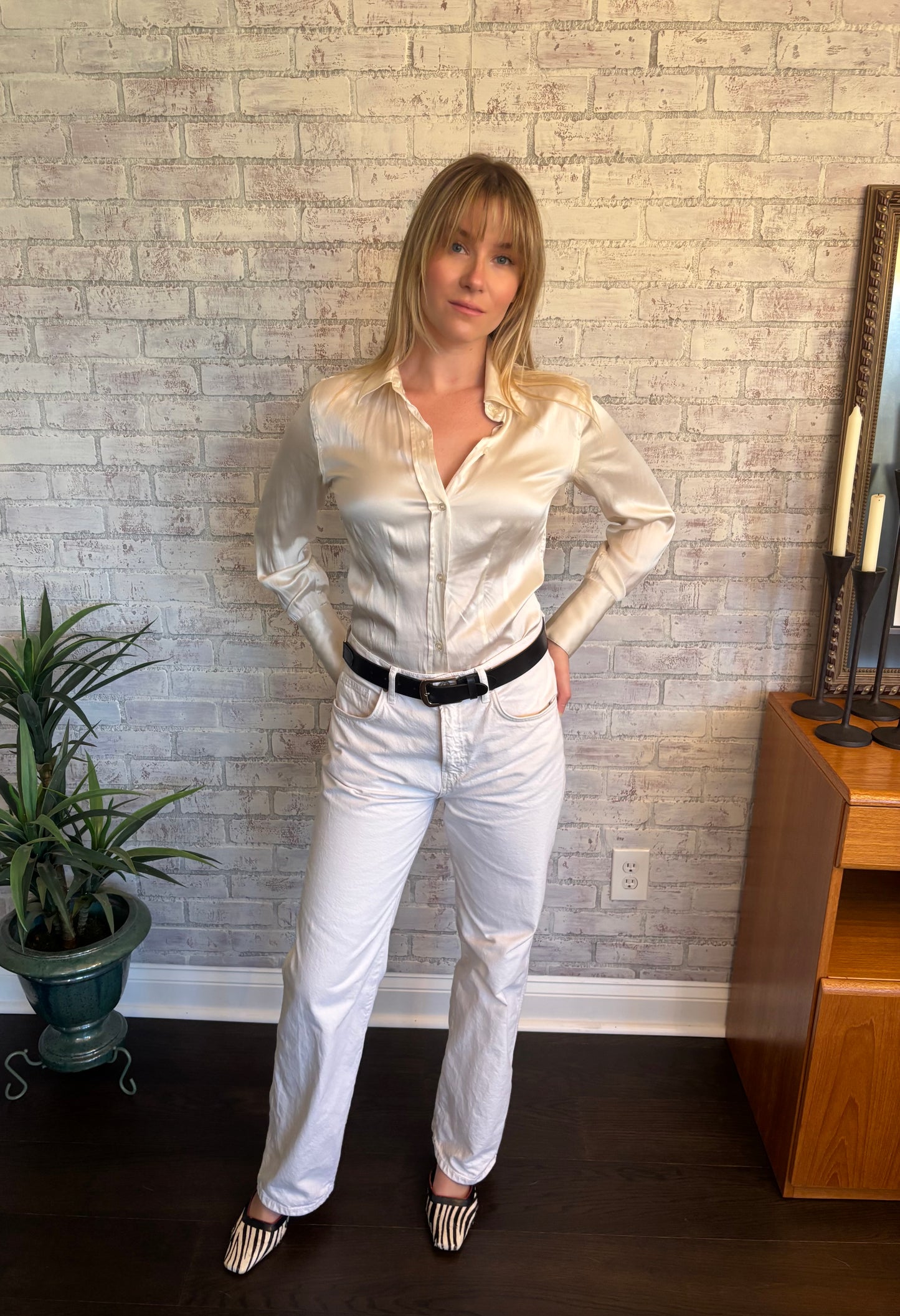 Vintage 90s Silk Bodysuit