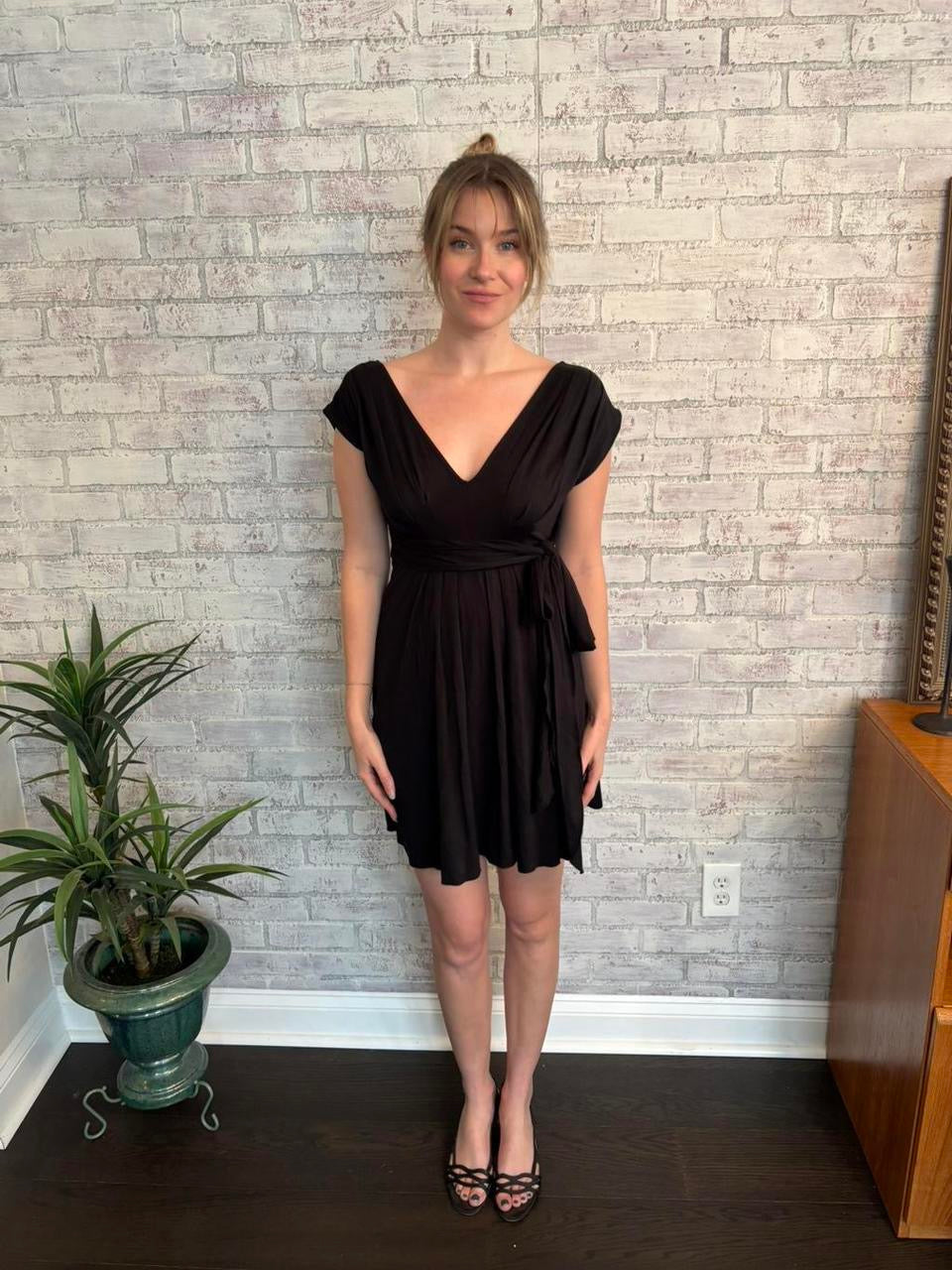 Vintage Free People Flowy Black Dress