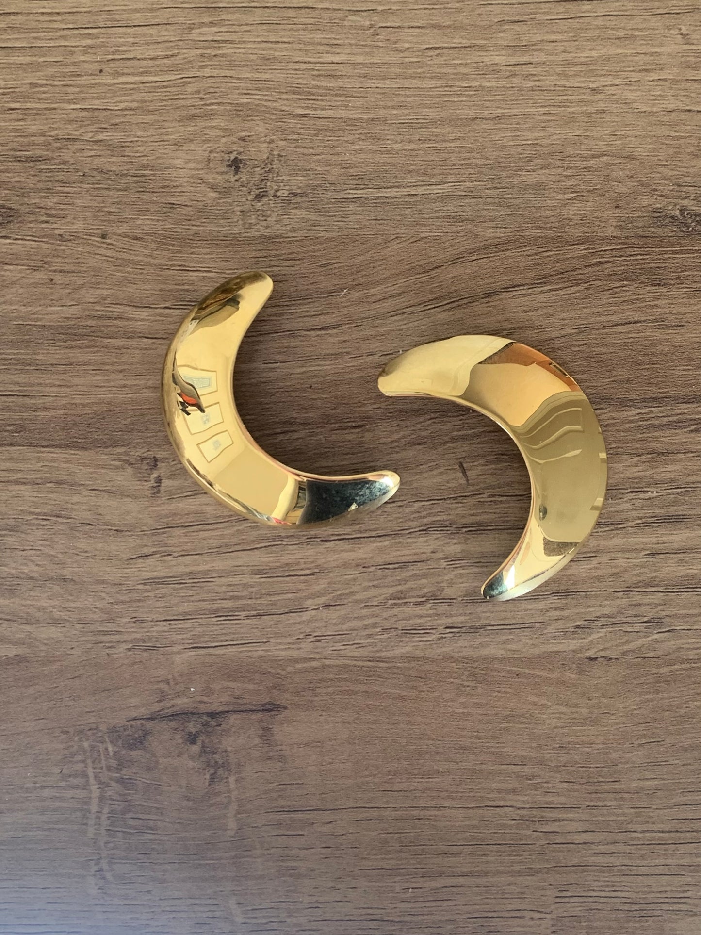 Gold Crescent Moon Earrings