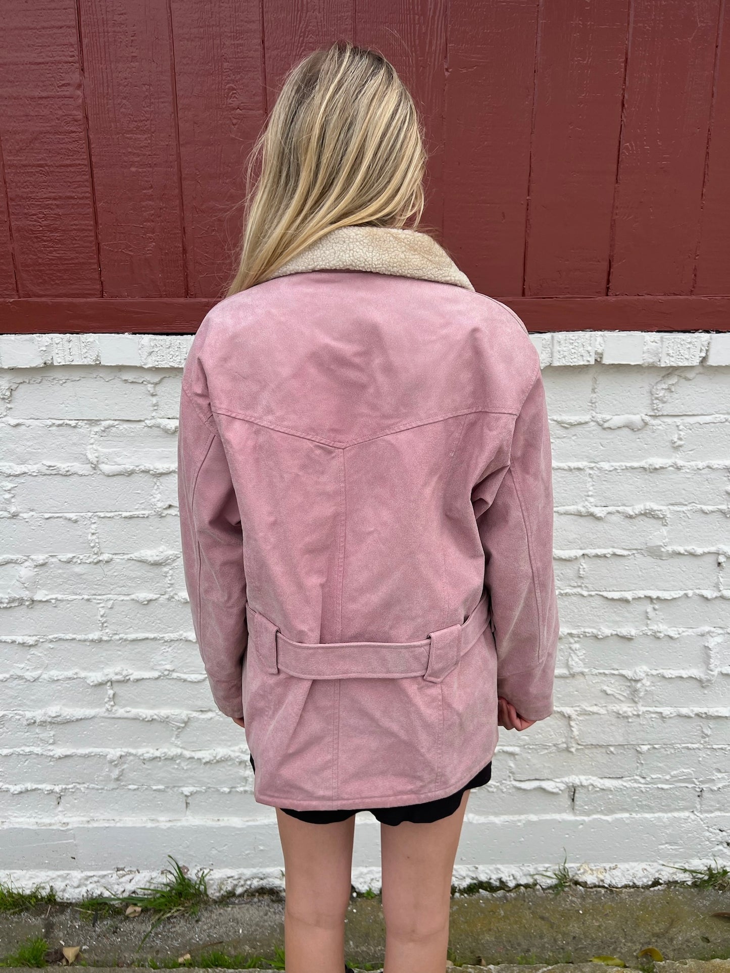 Vintage Pink Leather Jacket