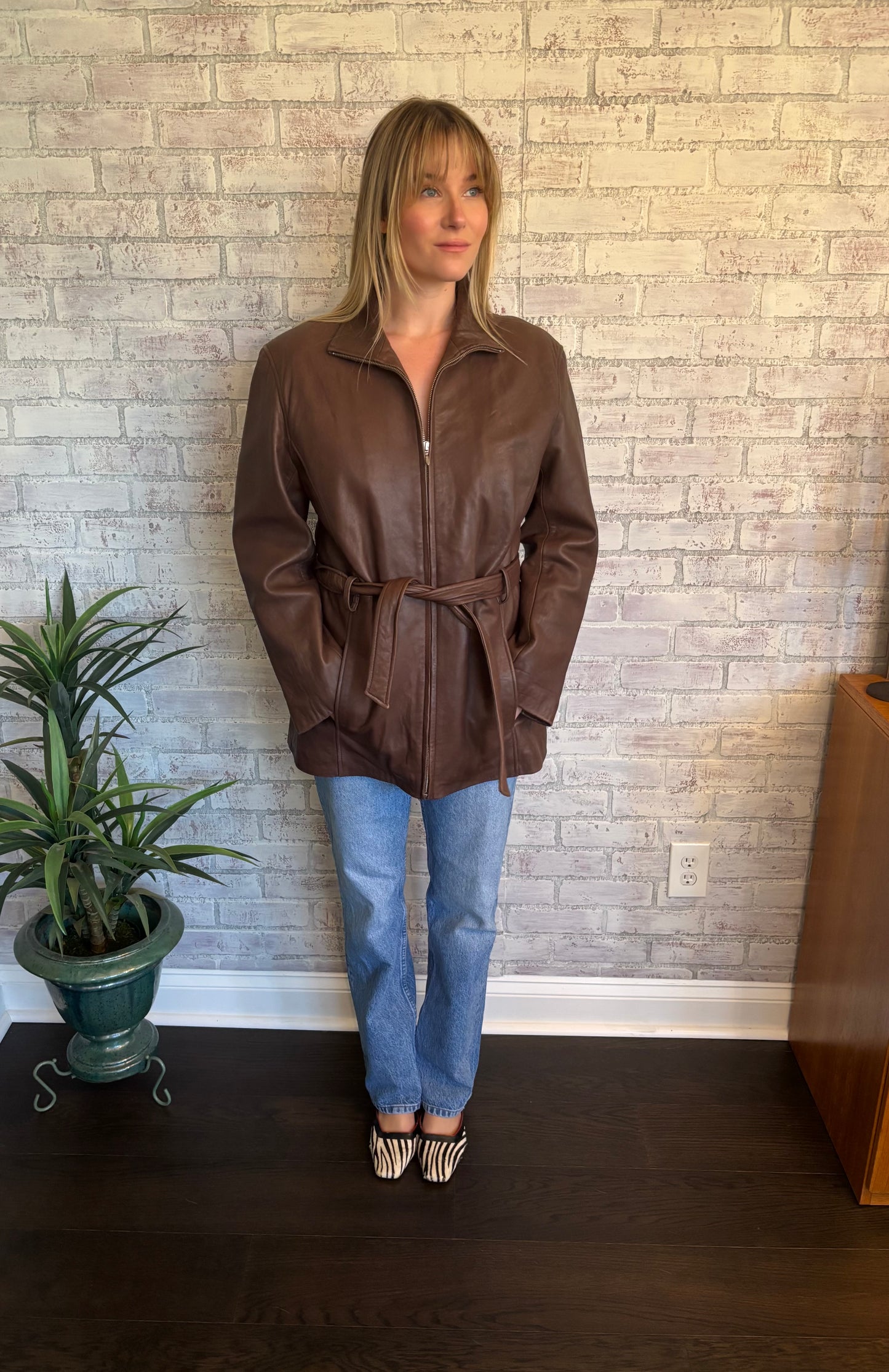 Vintage Brown Leather Jacket