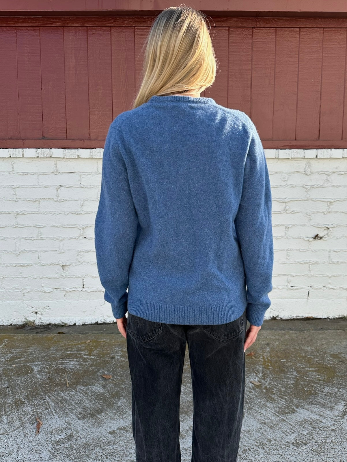 Blue Stripe Lambswool Sweater