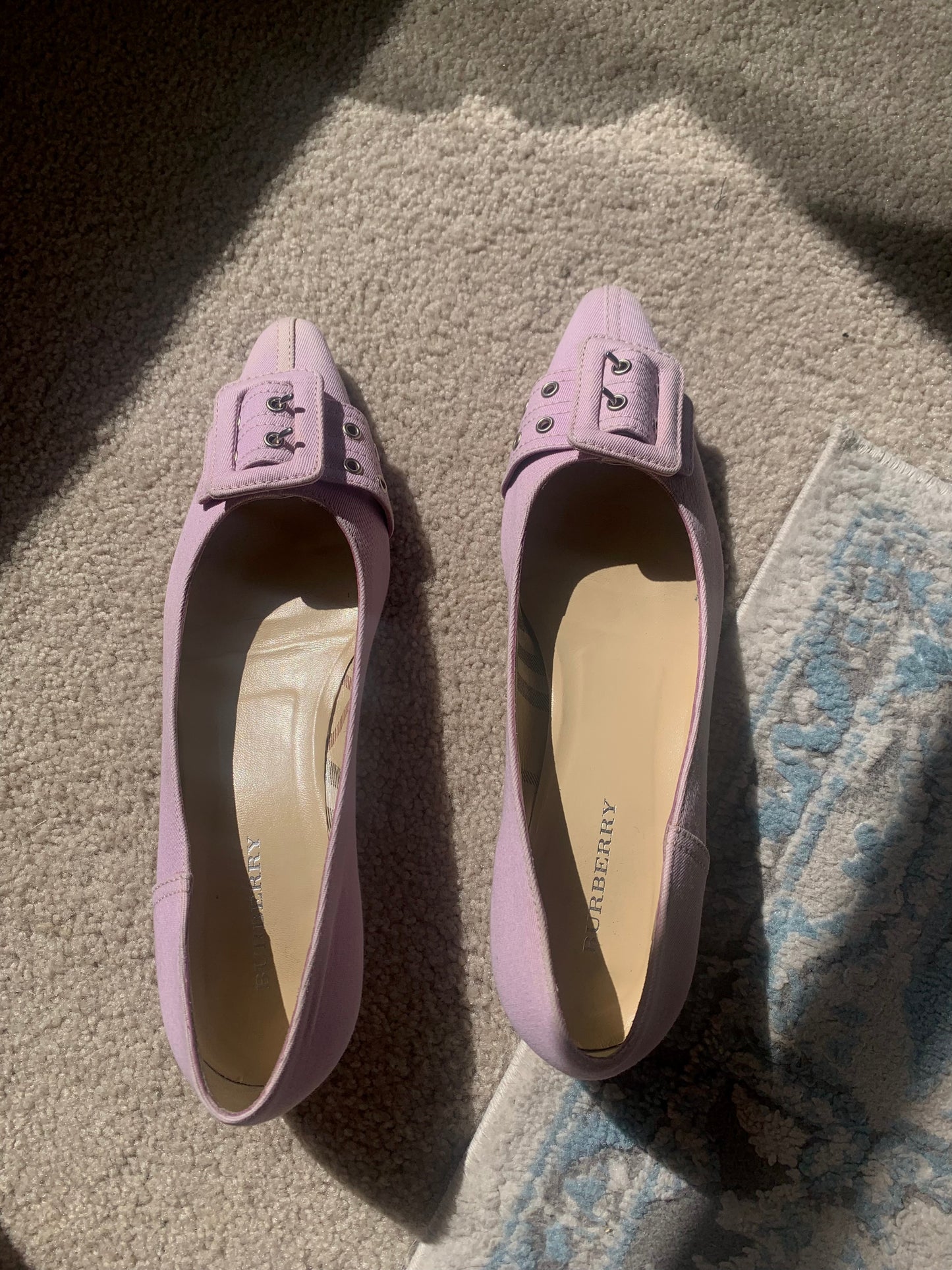 Vintage Burberry Lavender Flats