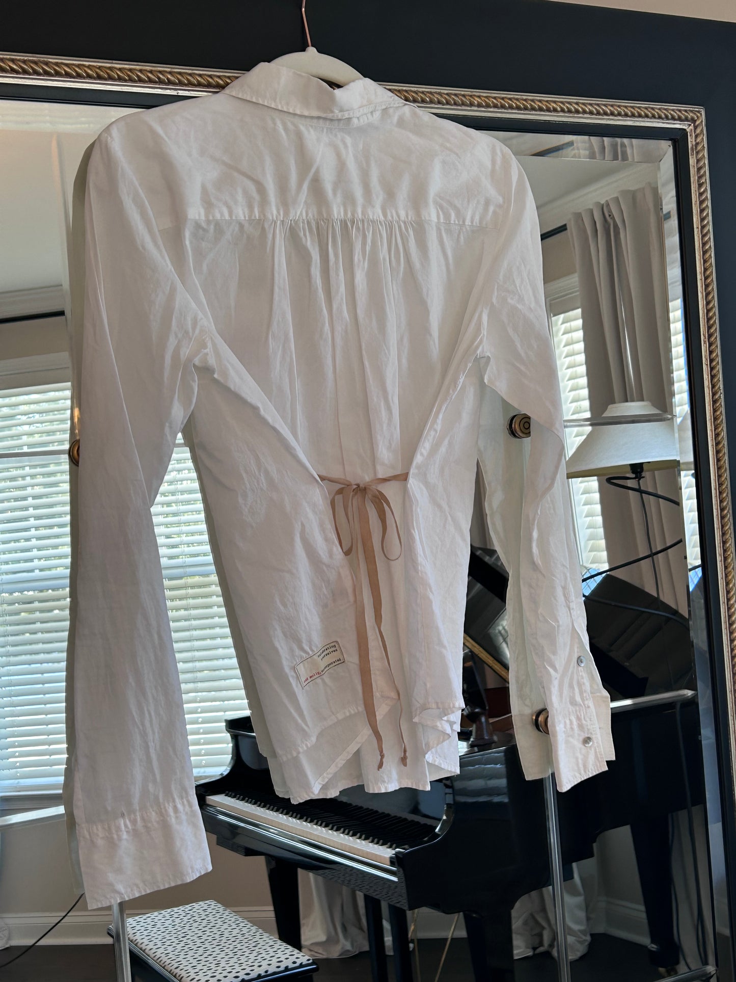 White Embroidered Shirt ￼