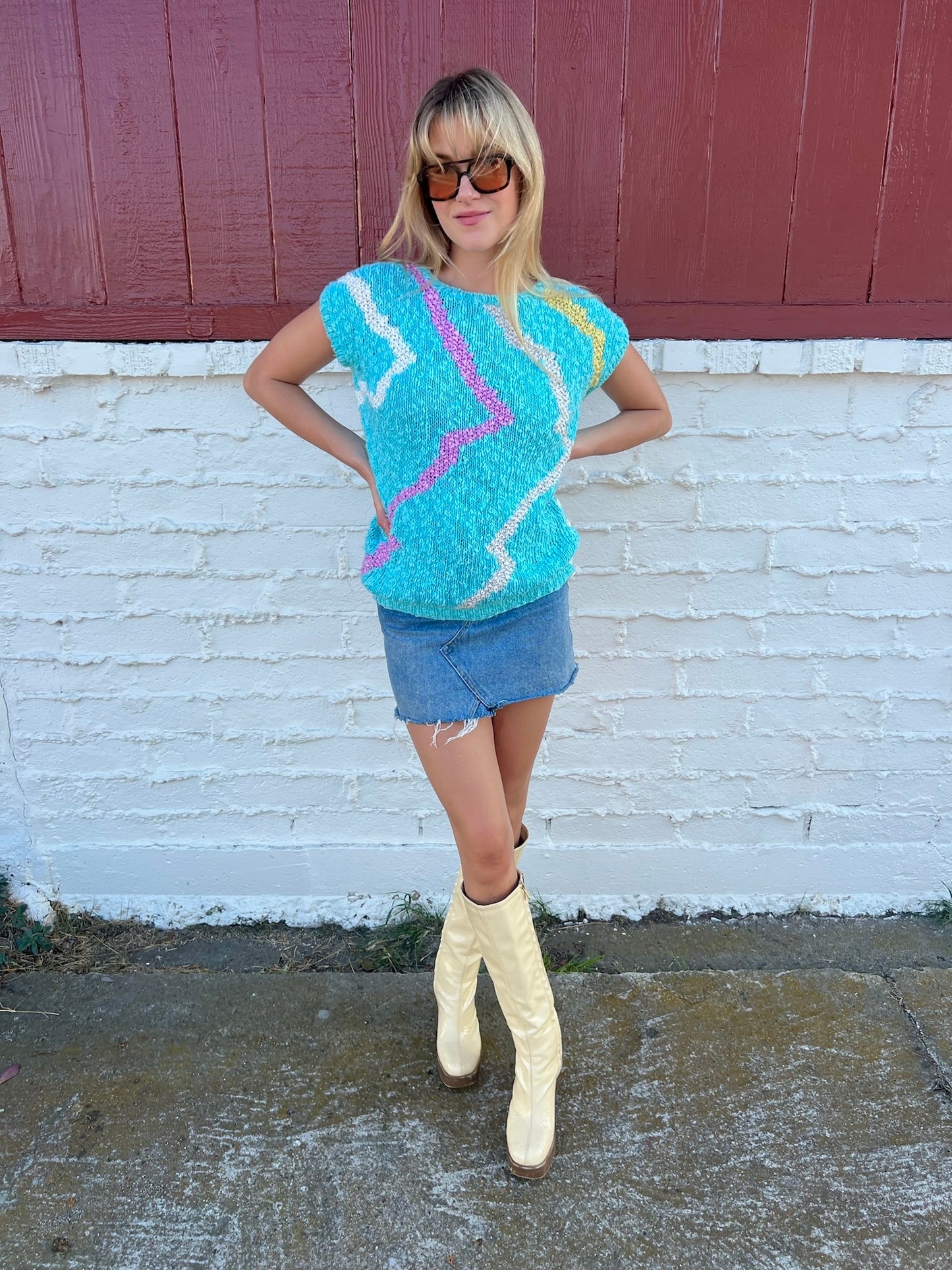 Funky 80’s Sweater Top