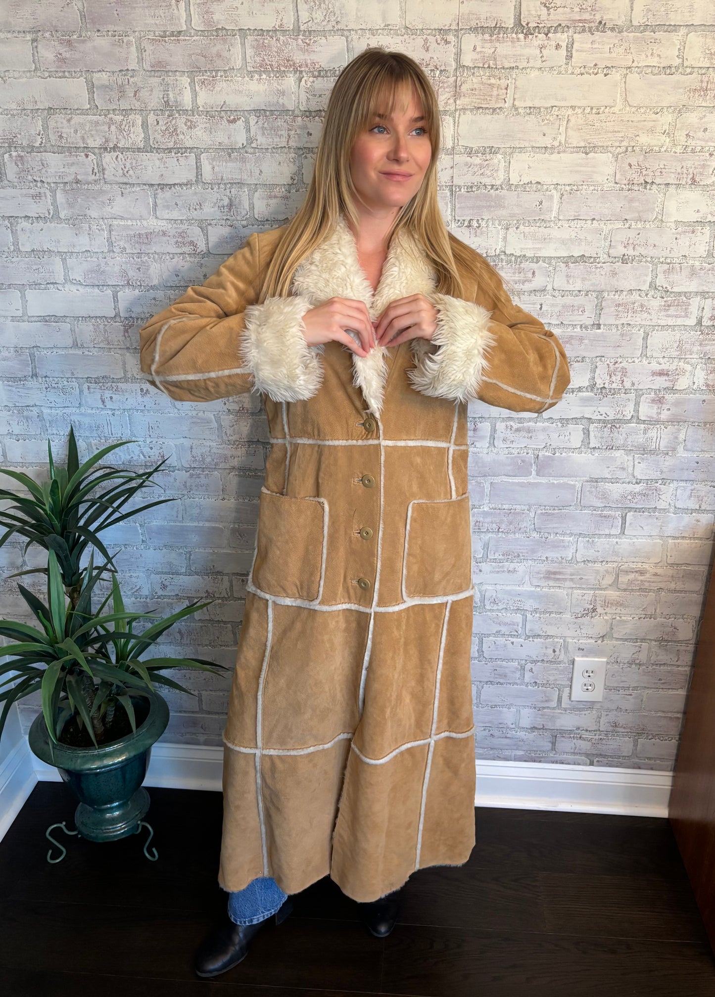 Vintage Shearling Suede Jacket