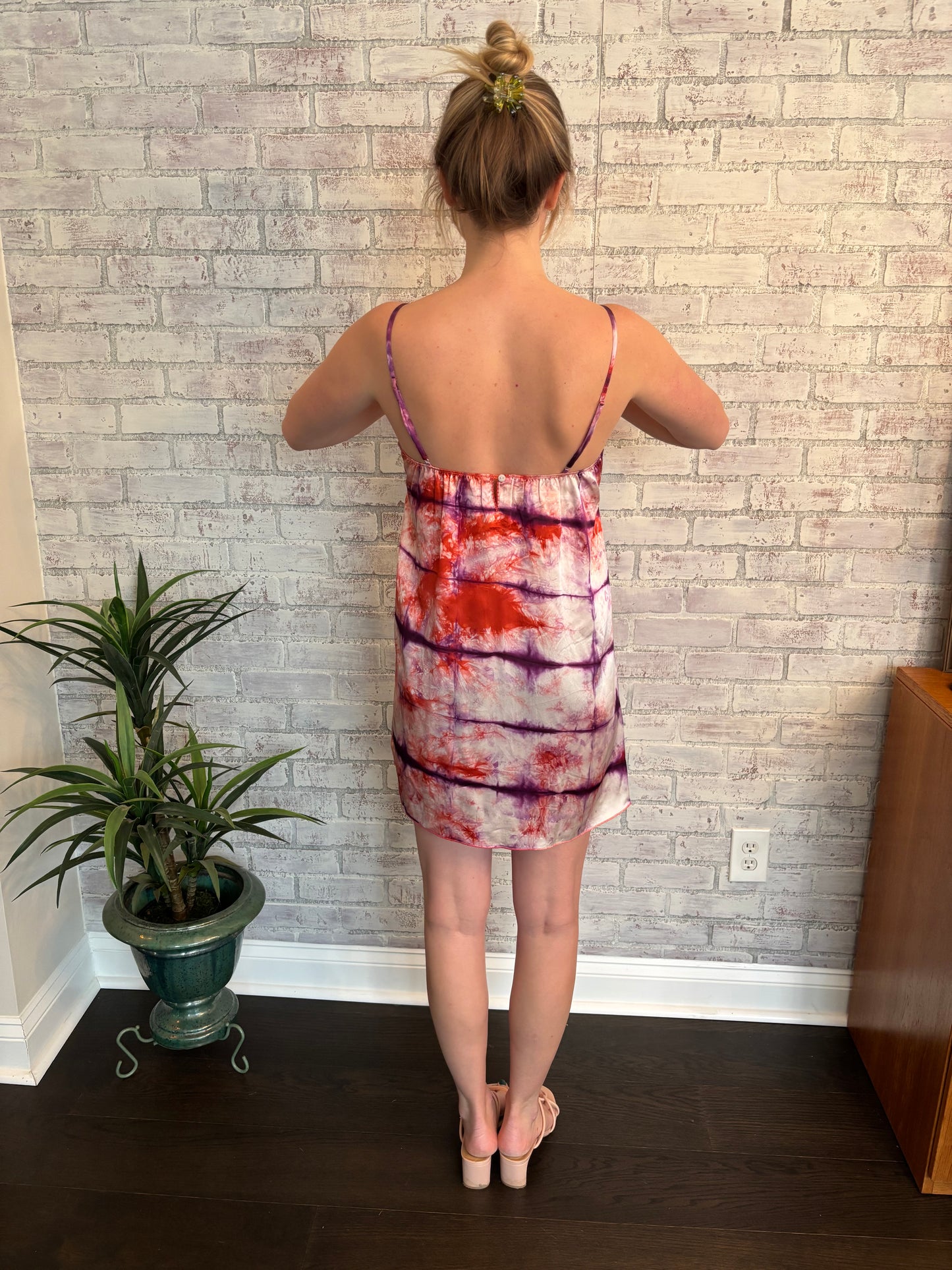 Vintage Tie Dye Mini Slip Dress