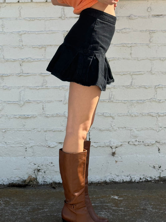 Lioness Dark Denim Mini Skirt