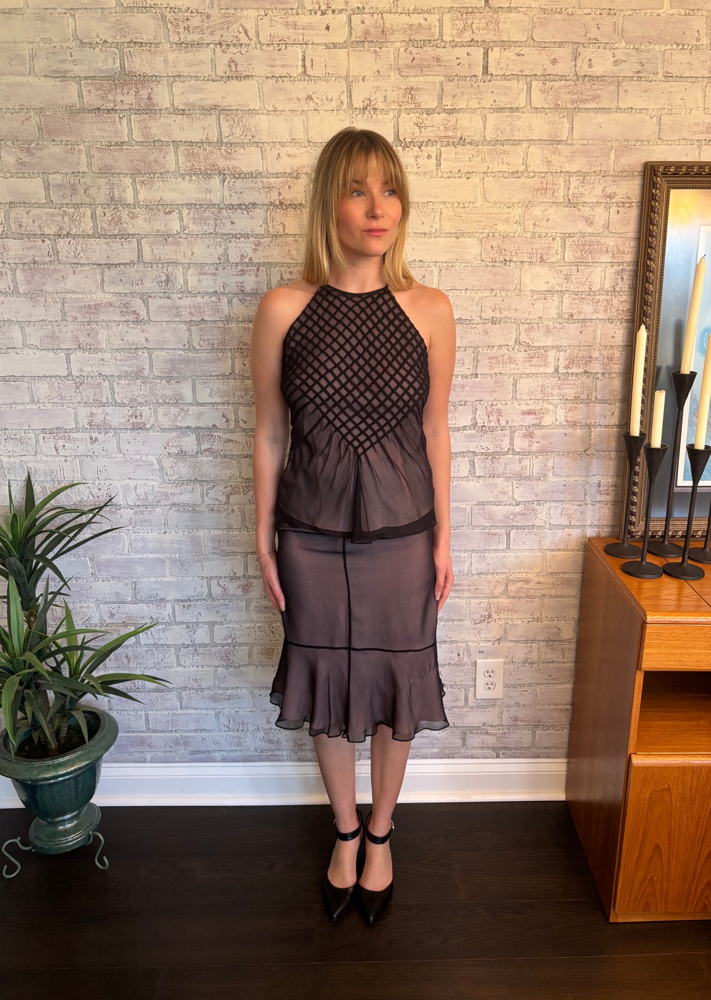 Vintage 90s Silk Set