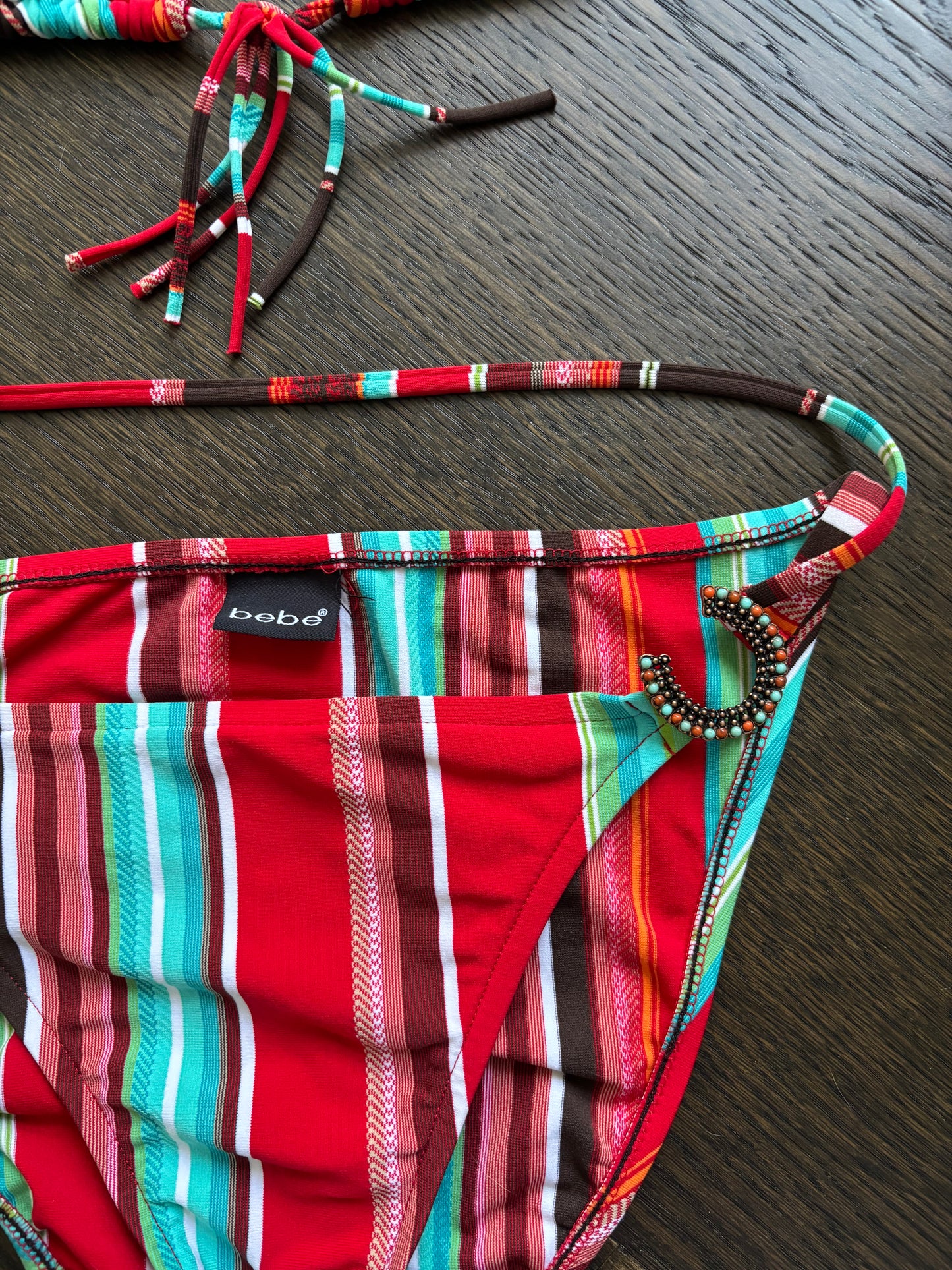 Vintage 90s Striped Bebe Bikini