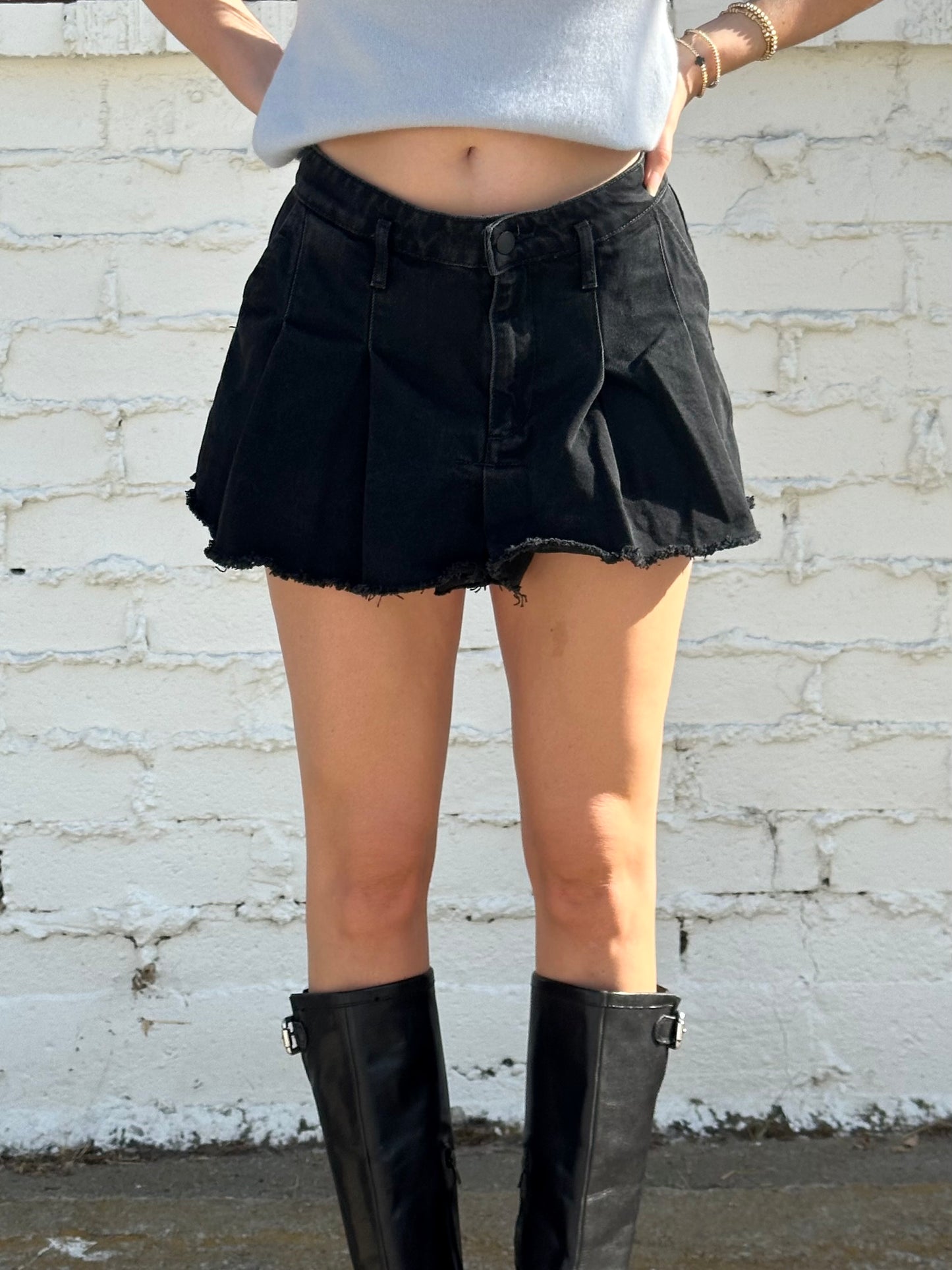 Pleated Mini Skirt