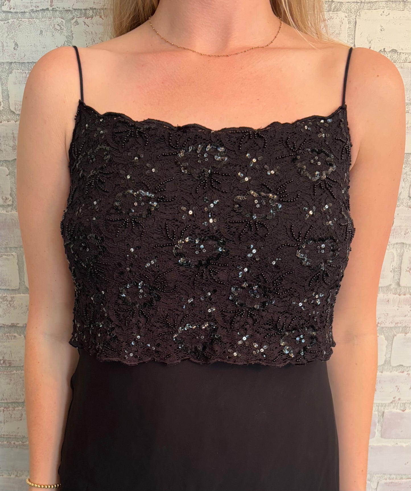 Vintage 90s Ralph Lauren Black Silk Dress