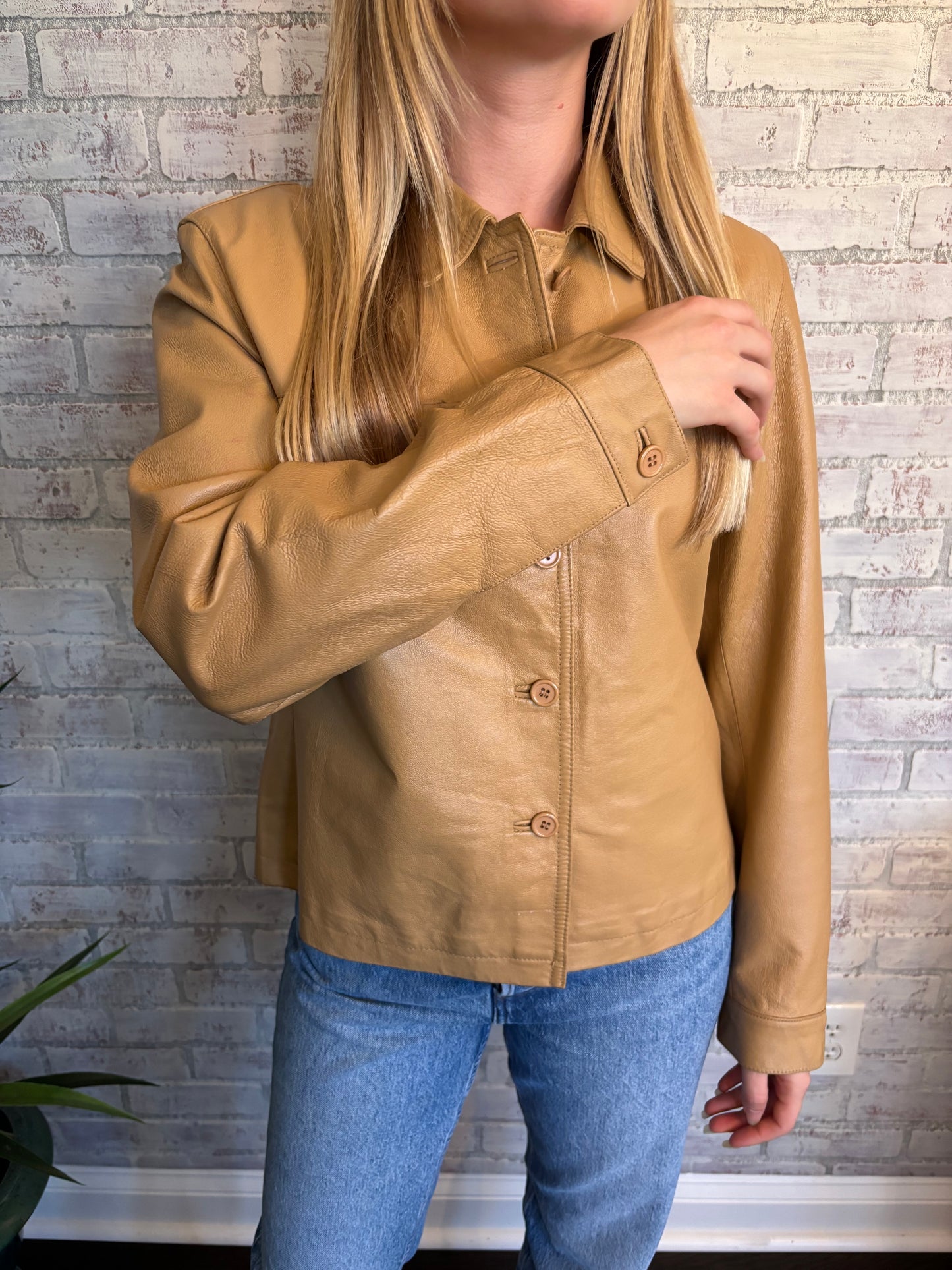 Vintage Tan Leather Jacket