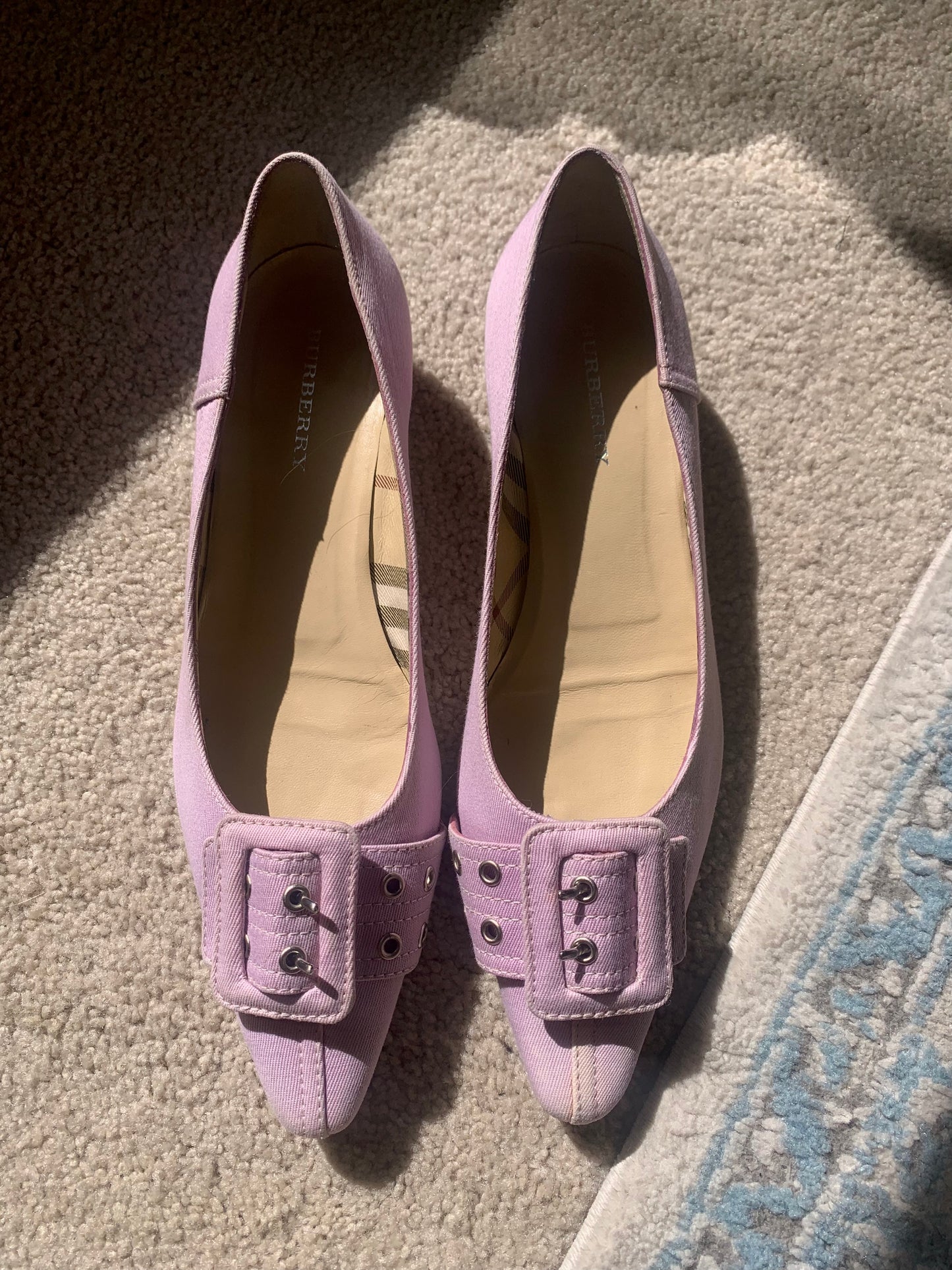 Vintage Burberry Lavender Flats