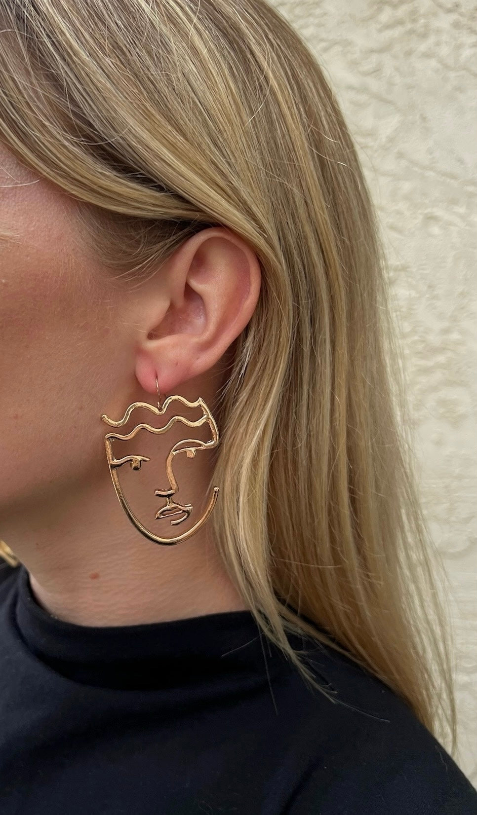 Abstract Gold Earrings