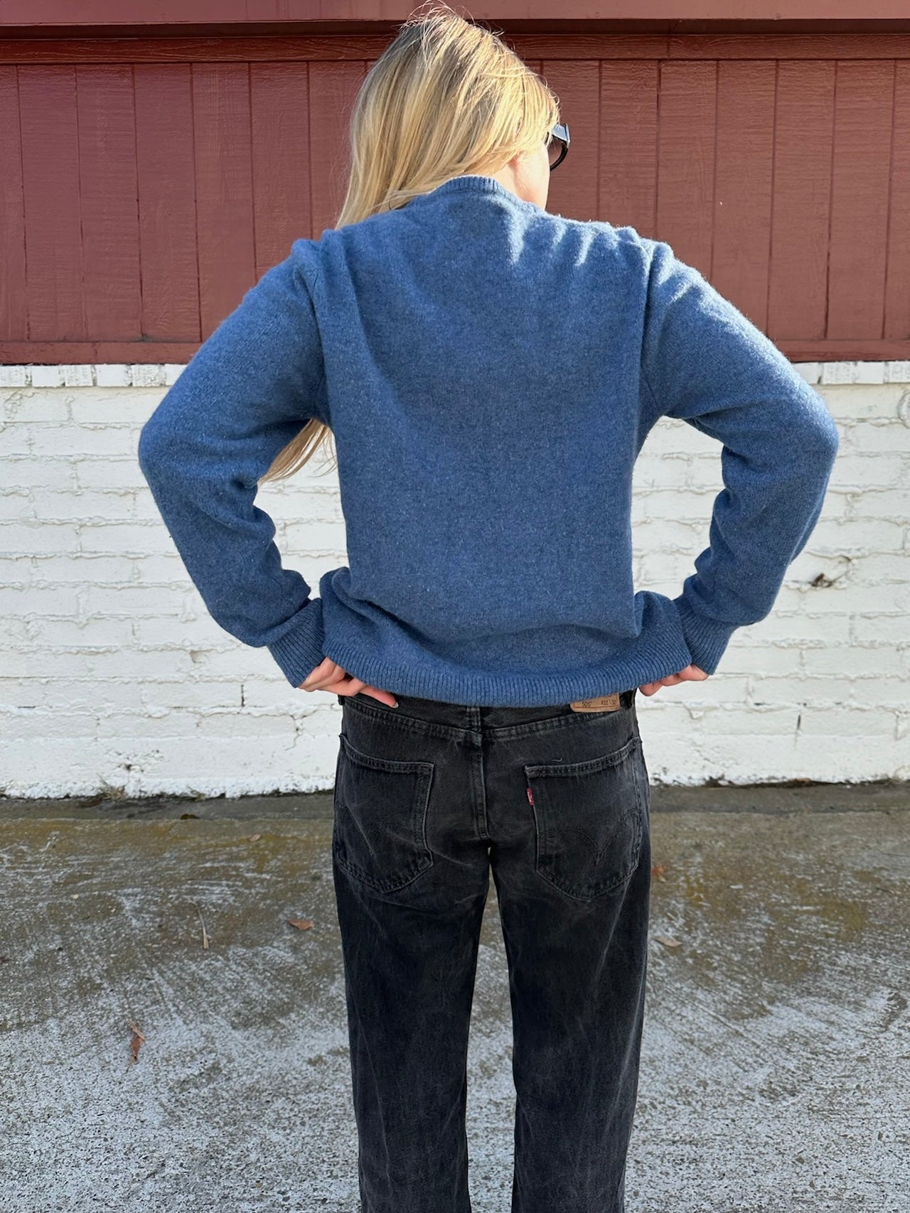 Blue Stripe Lambswool Sweater