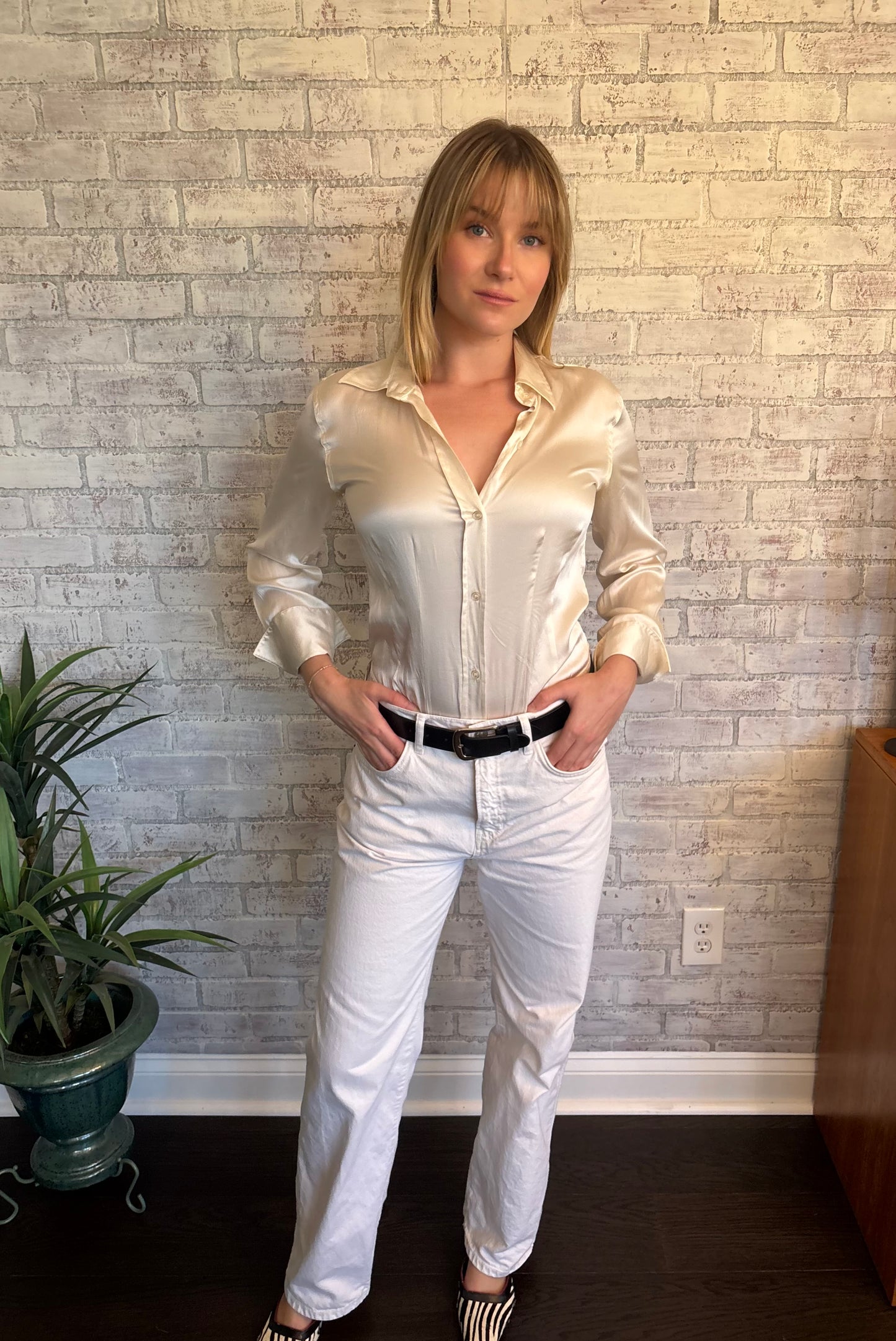 Vintage 90s Silk Bodysuit