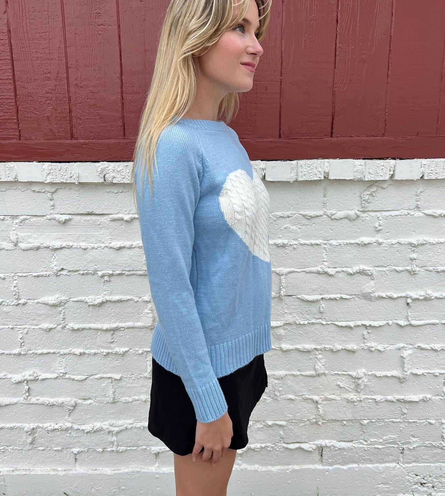 Blue Heart Sweater