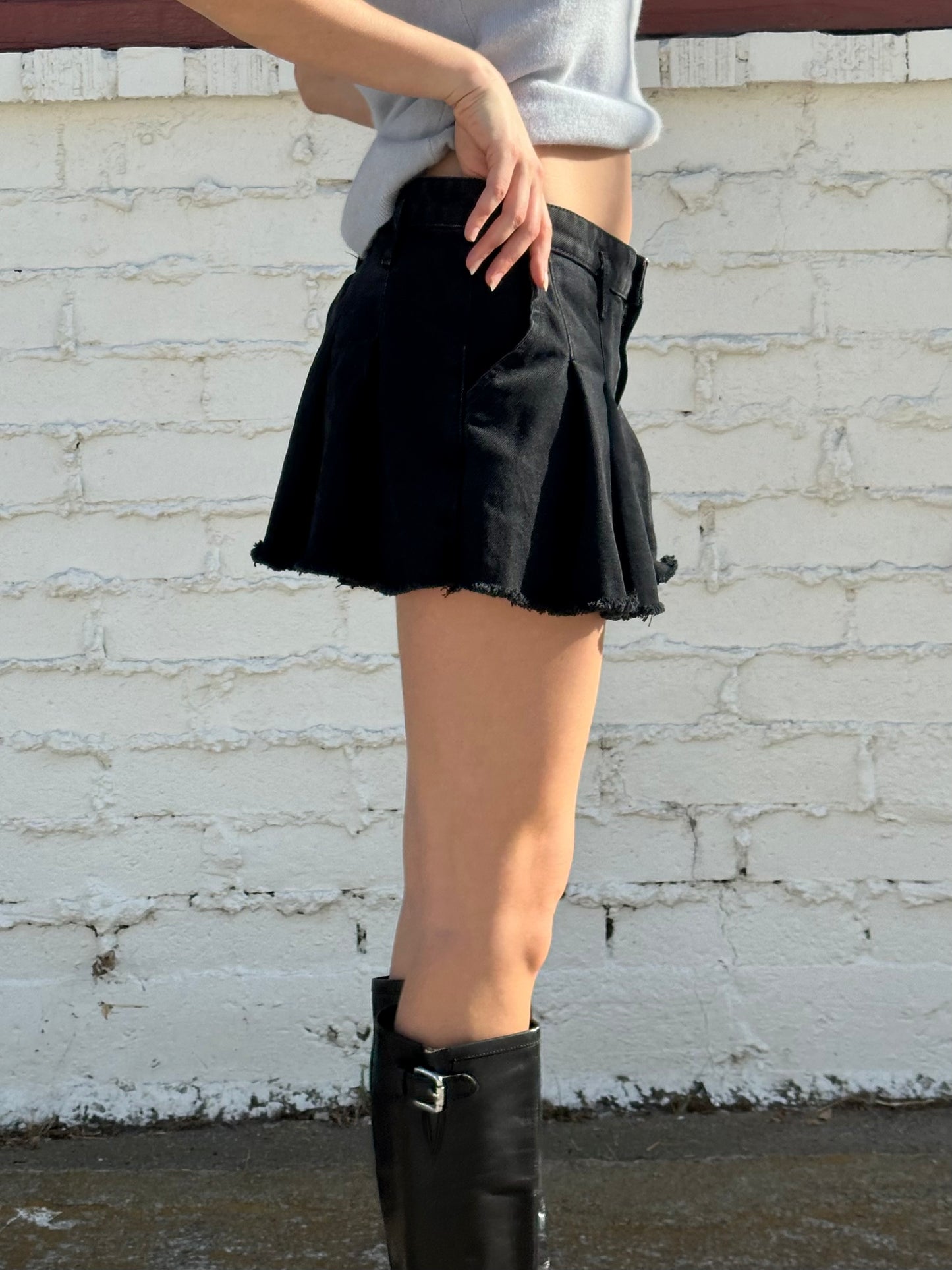 Pleated Mini Skirt