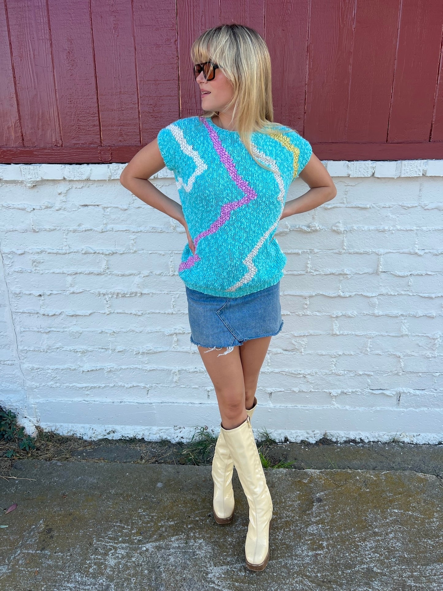 Funky 80’s Sweater Top