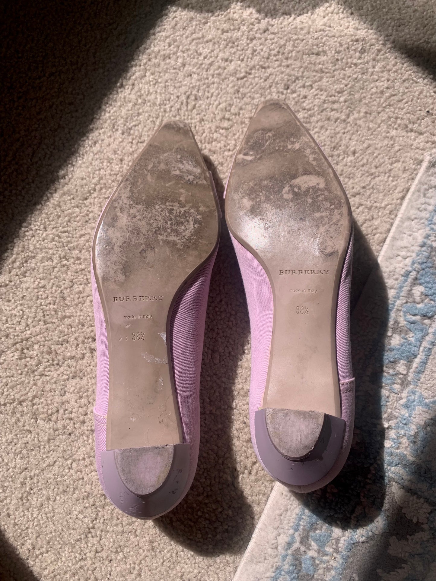 Vintage Burberry Lavender Flats