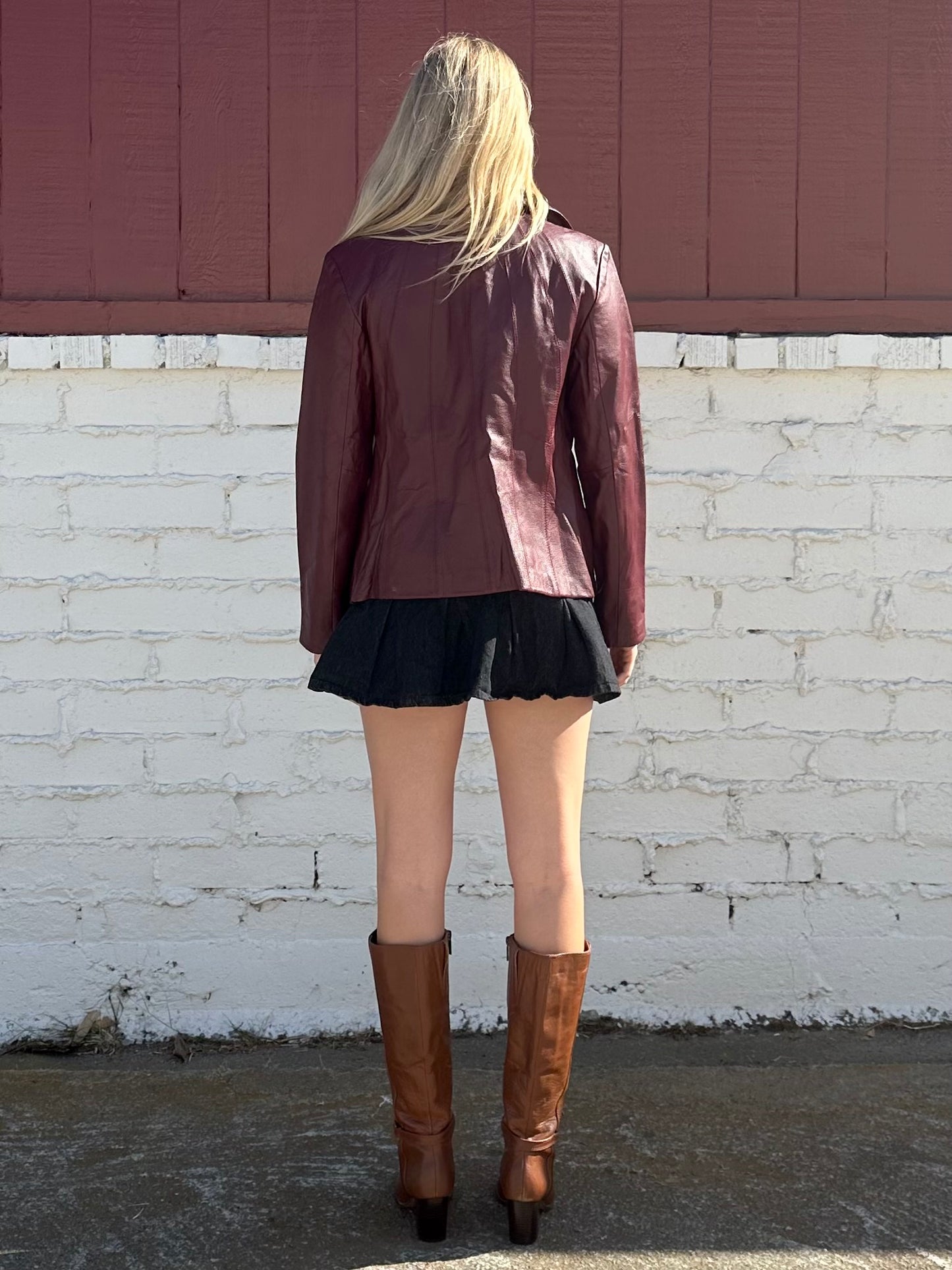 Burgundy Leather Jacket