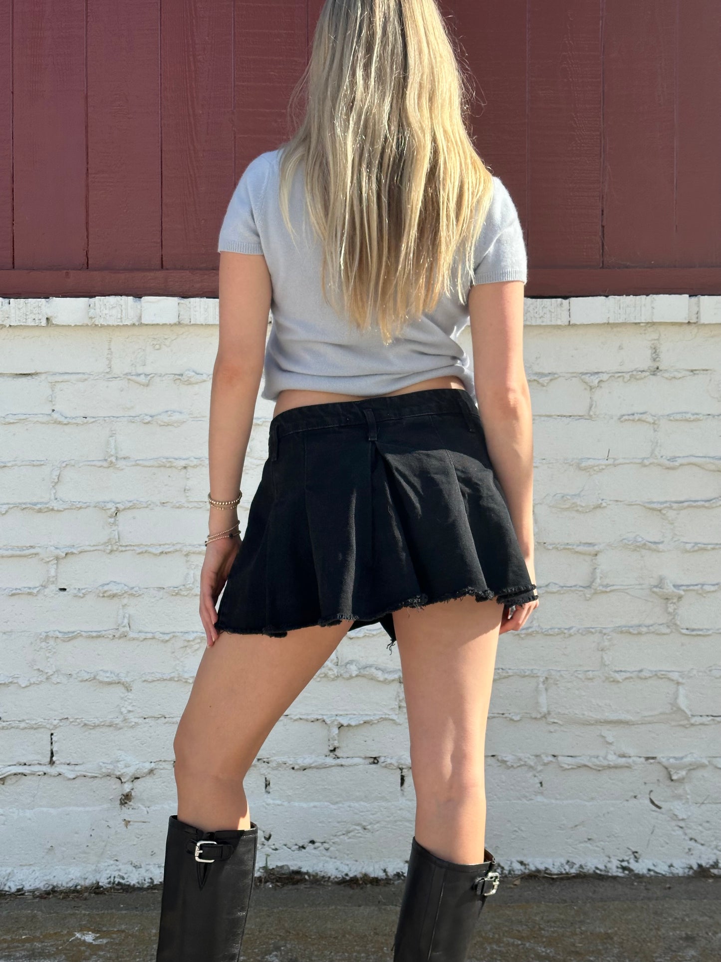 Pleated Mini Skirt