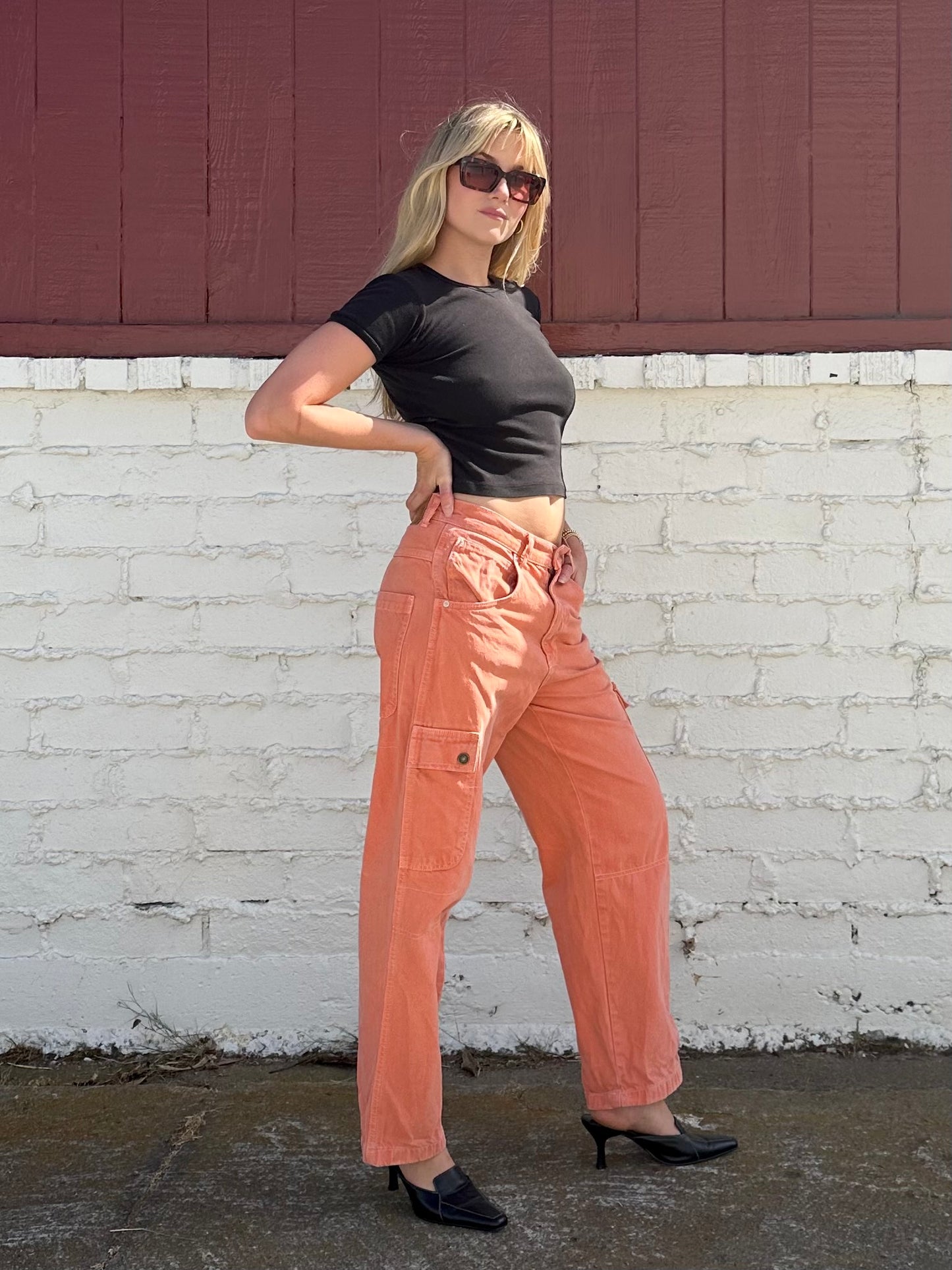 Orange Cargo Pants