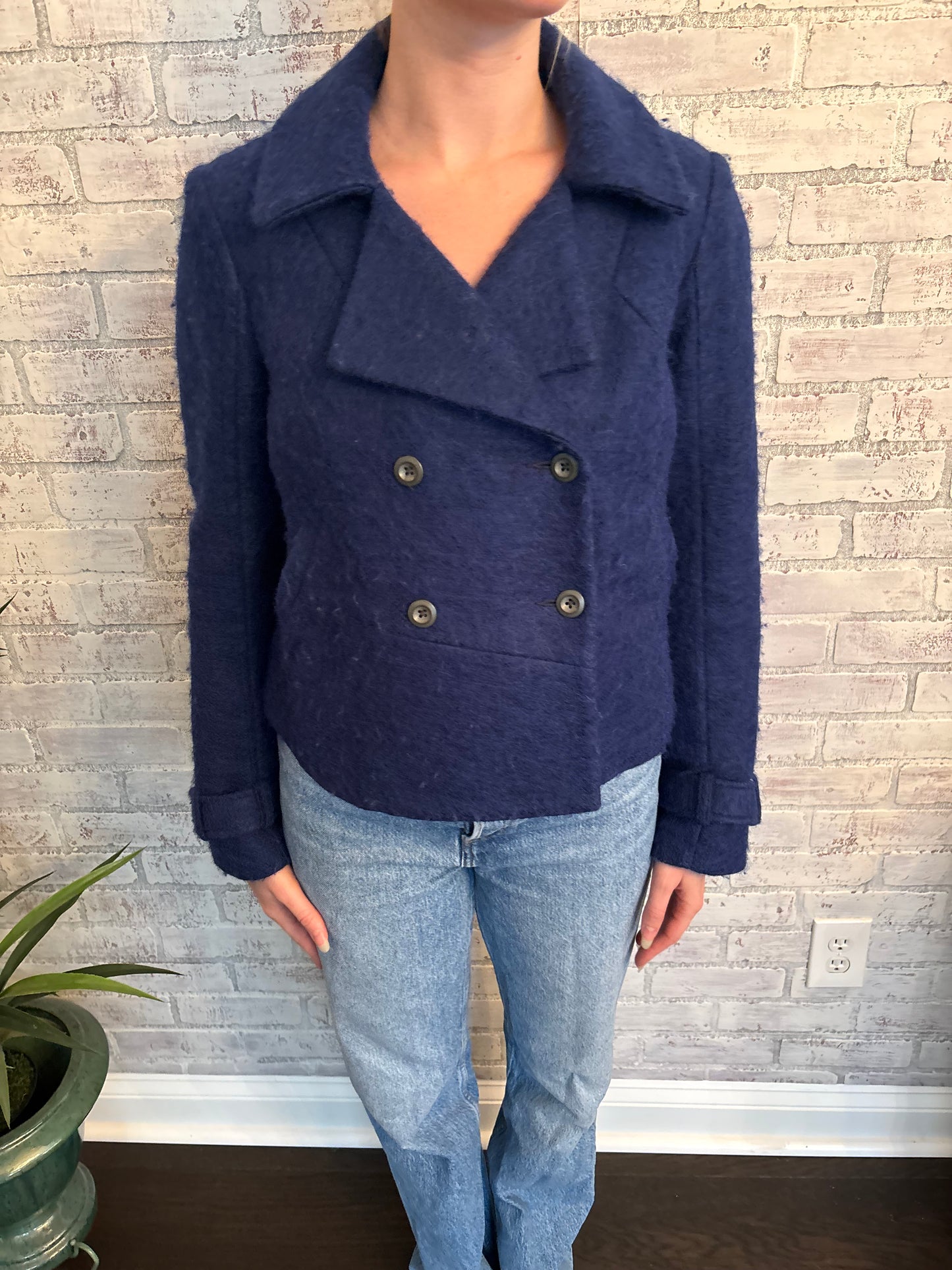 Navy Wool Coat