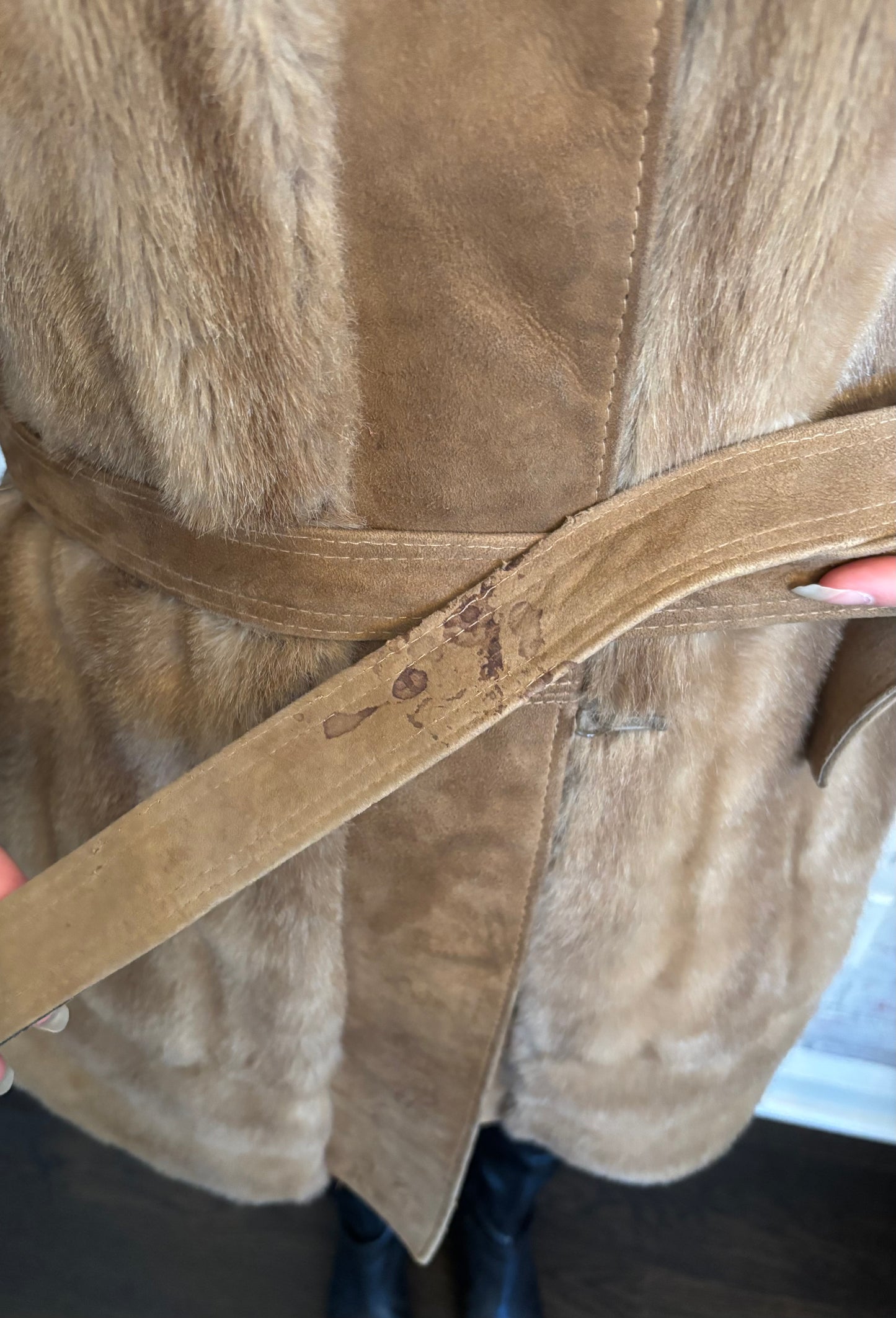 Vintage 70s Brown Fur Coat