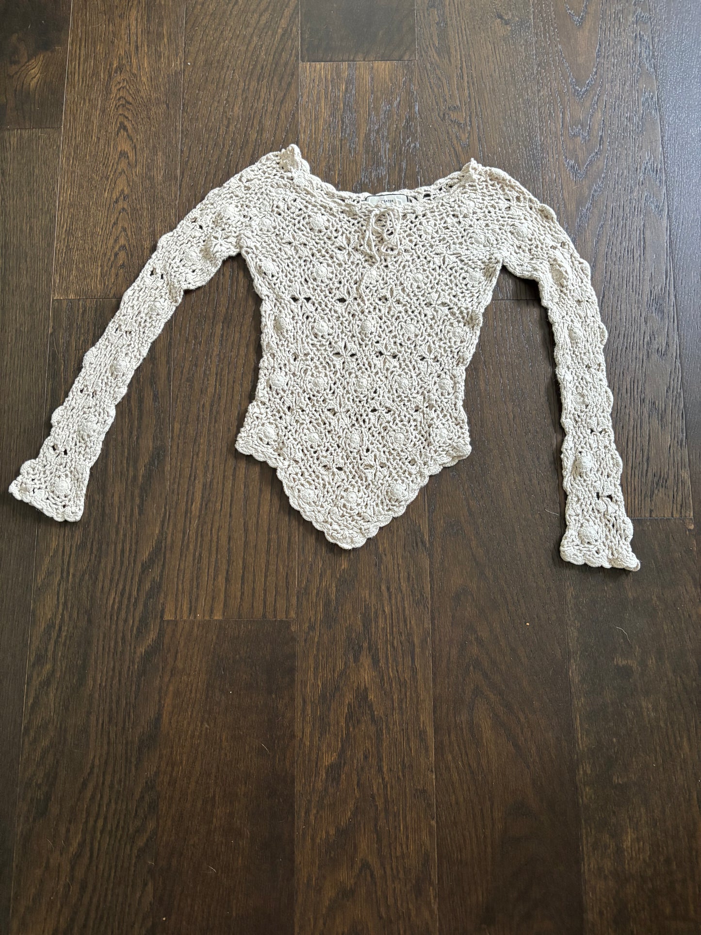 Vintage Cream Crochet Top
