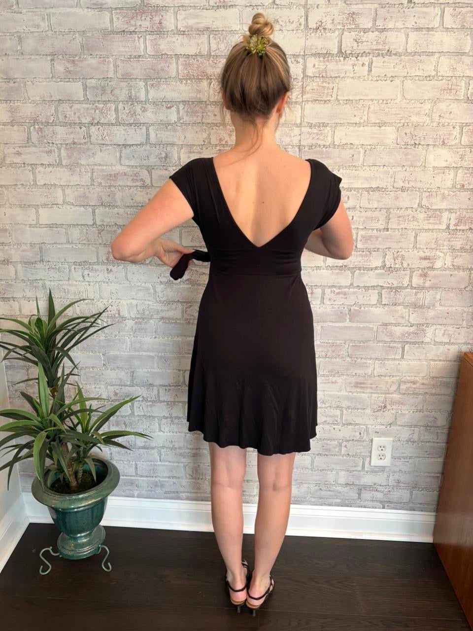 Vintage Free People Flowy Black Dress