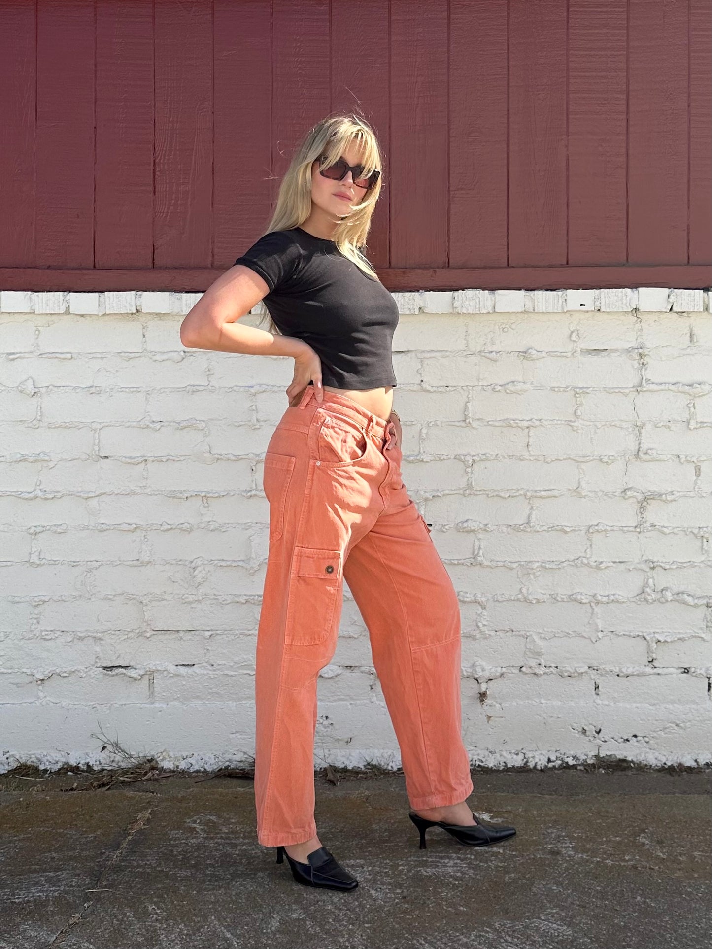 Orange Cargo Pants