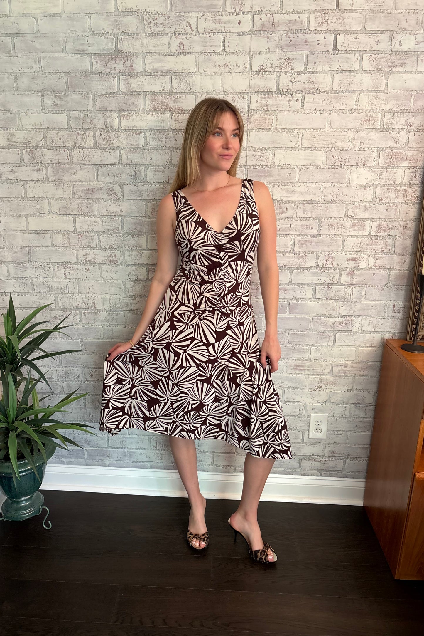 Vintage Y2k Sleeveless Printed Dress