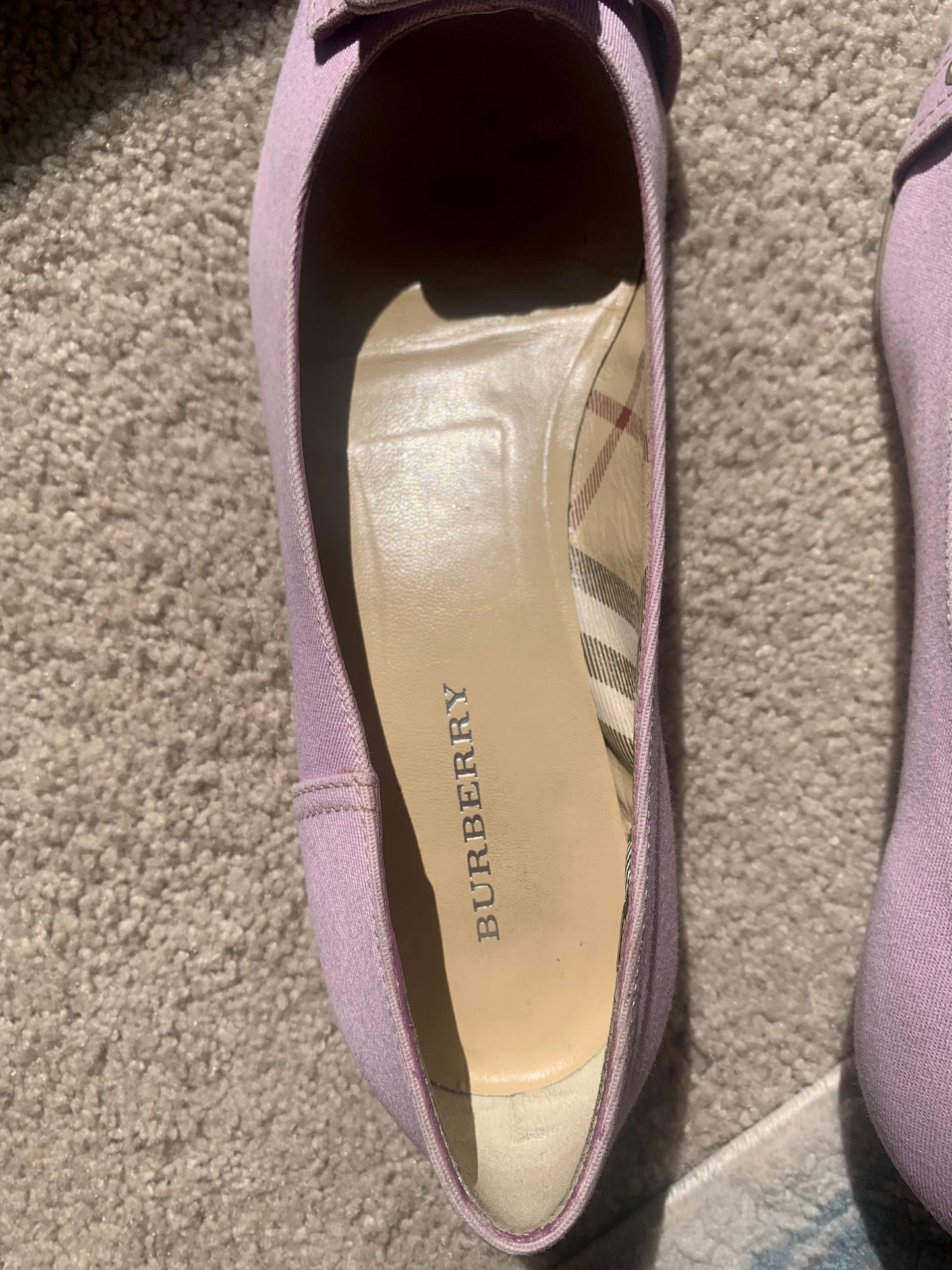 Vintage Burberry Lavender Flats