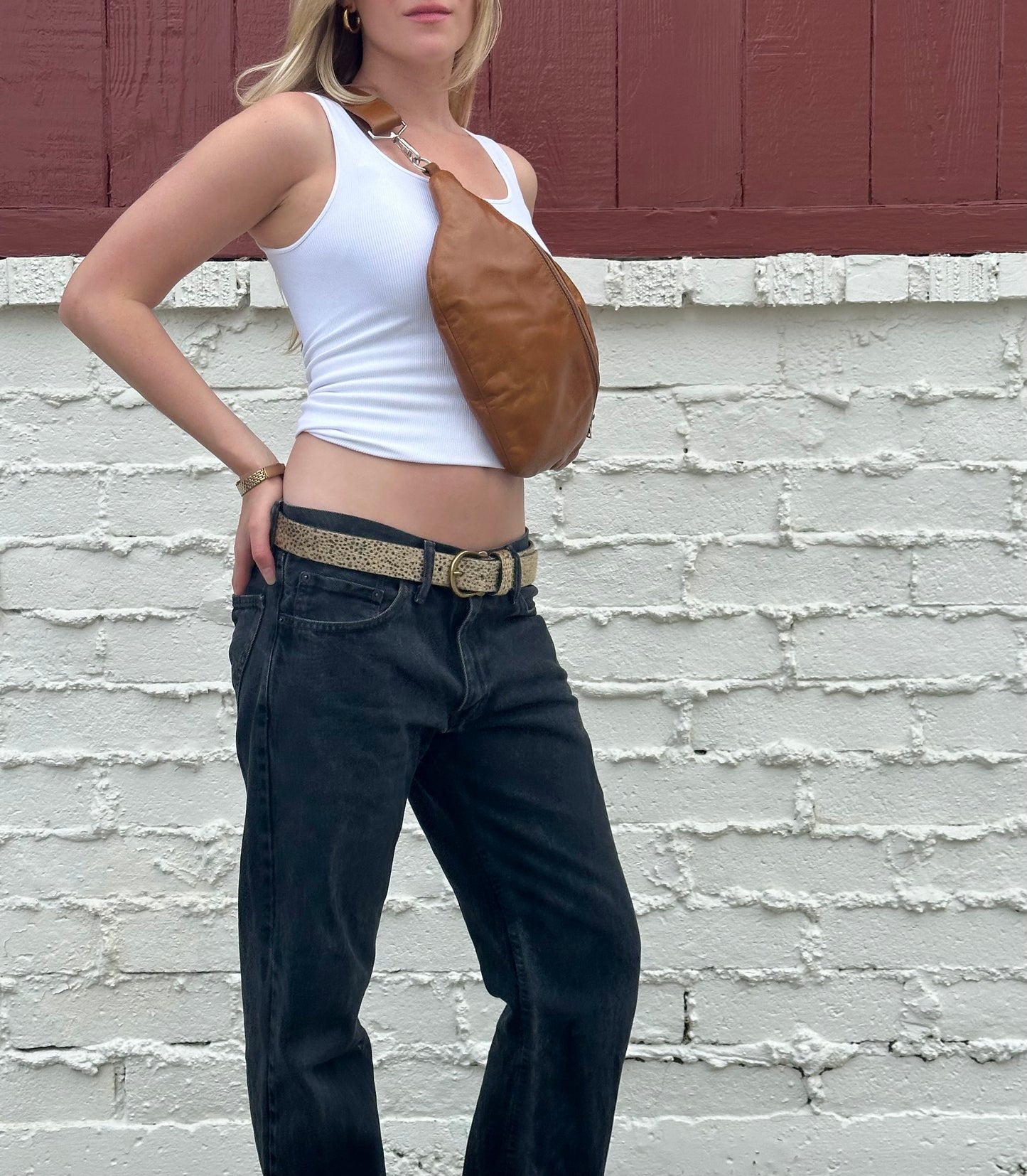 Brown Leather Crossbody Bag