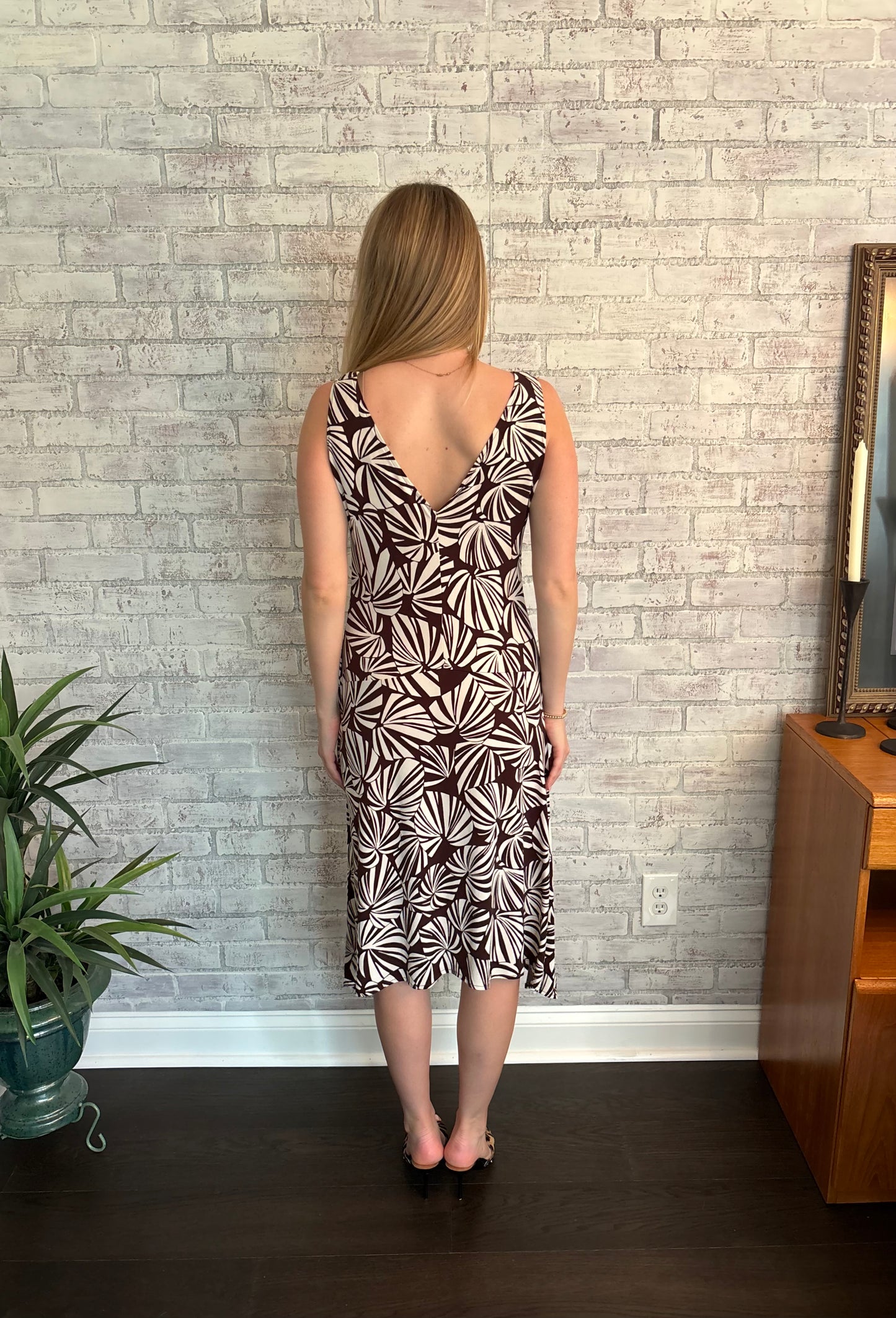 Vintage Y2k Sleeveless Printed Dress
