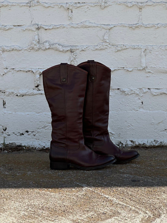 Frye Brown Leather Riding Boots