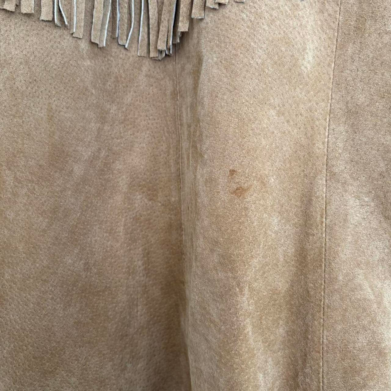 Vintage Tan Suede Fringe Jacket