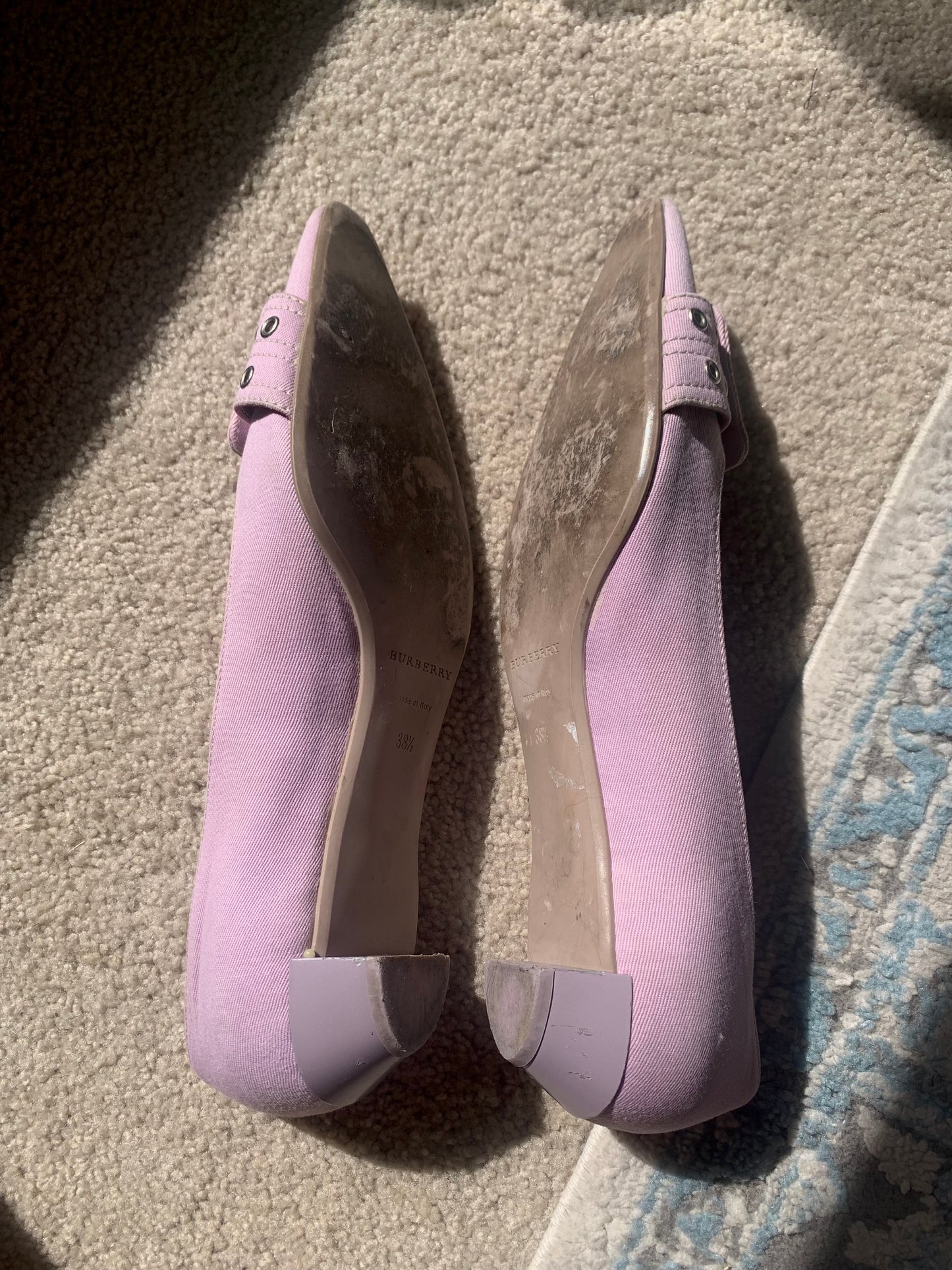 Vintage Burberry Lavender Flats