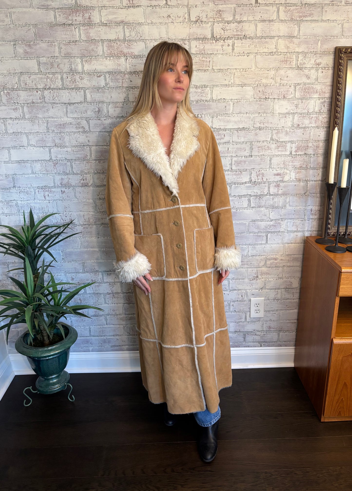 Vintage Shearling Suede Jacket