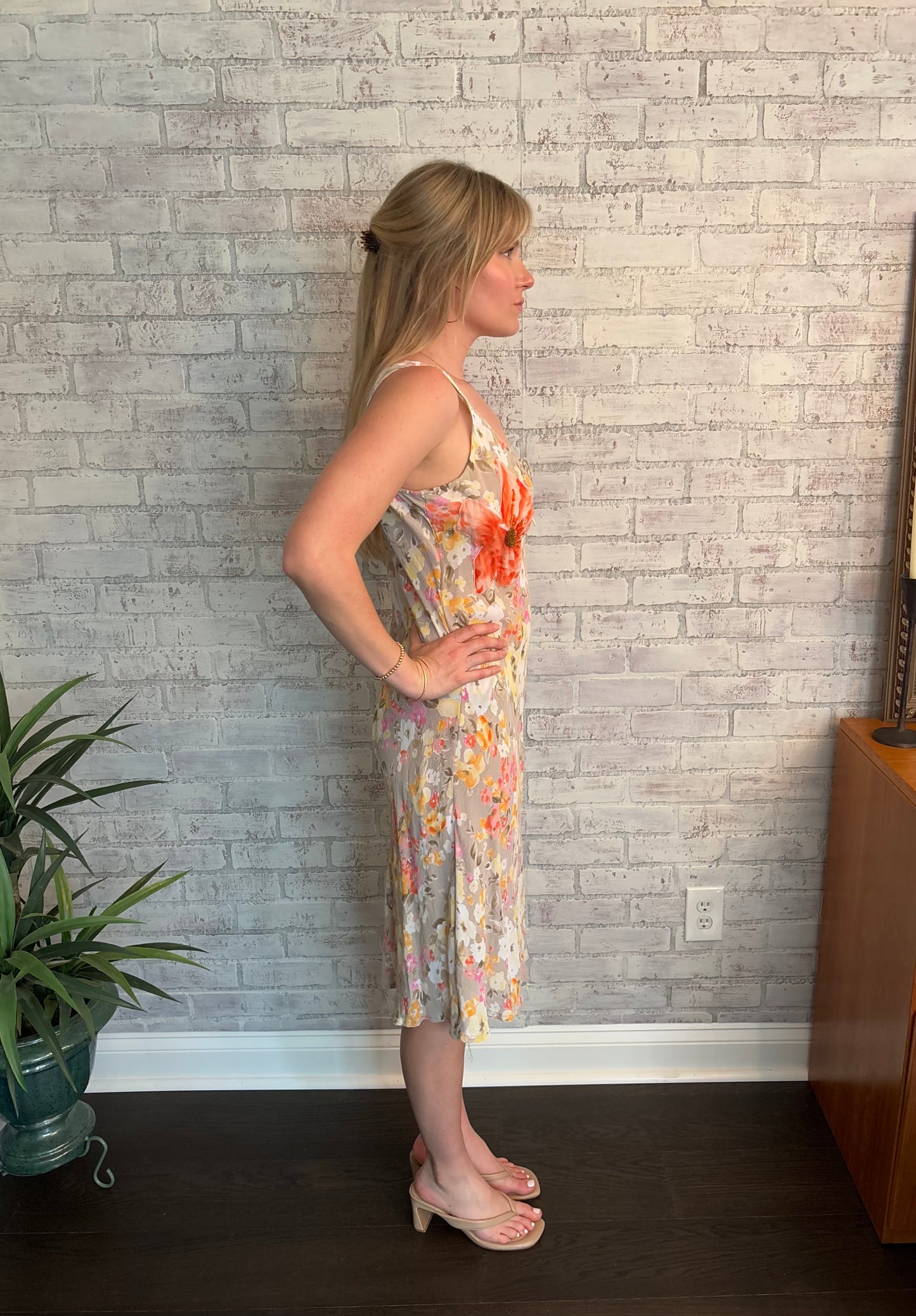Vintage Beaded Floral Dress