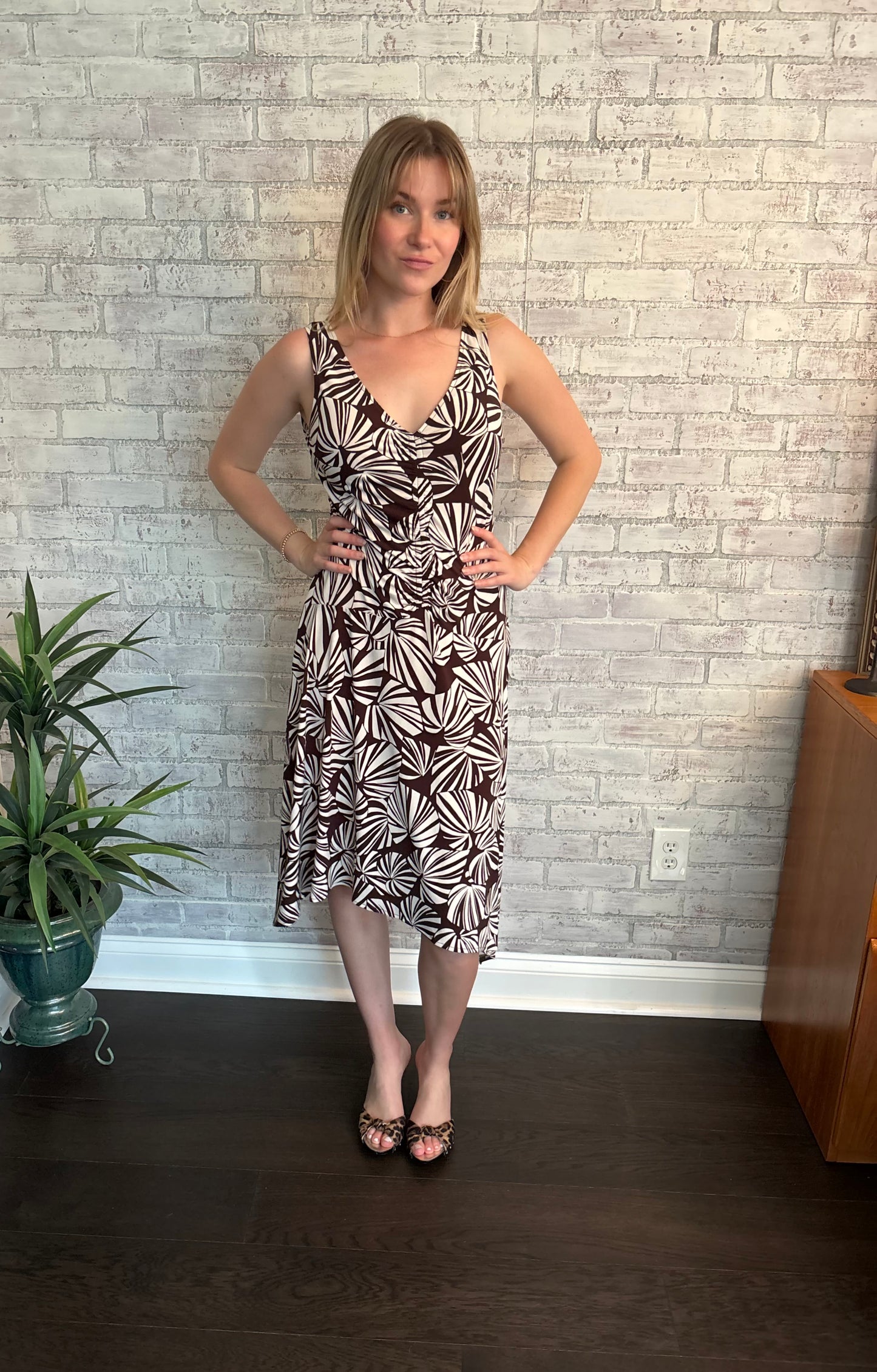 Vintage Y2k Sleeveless Printed Dress