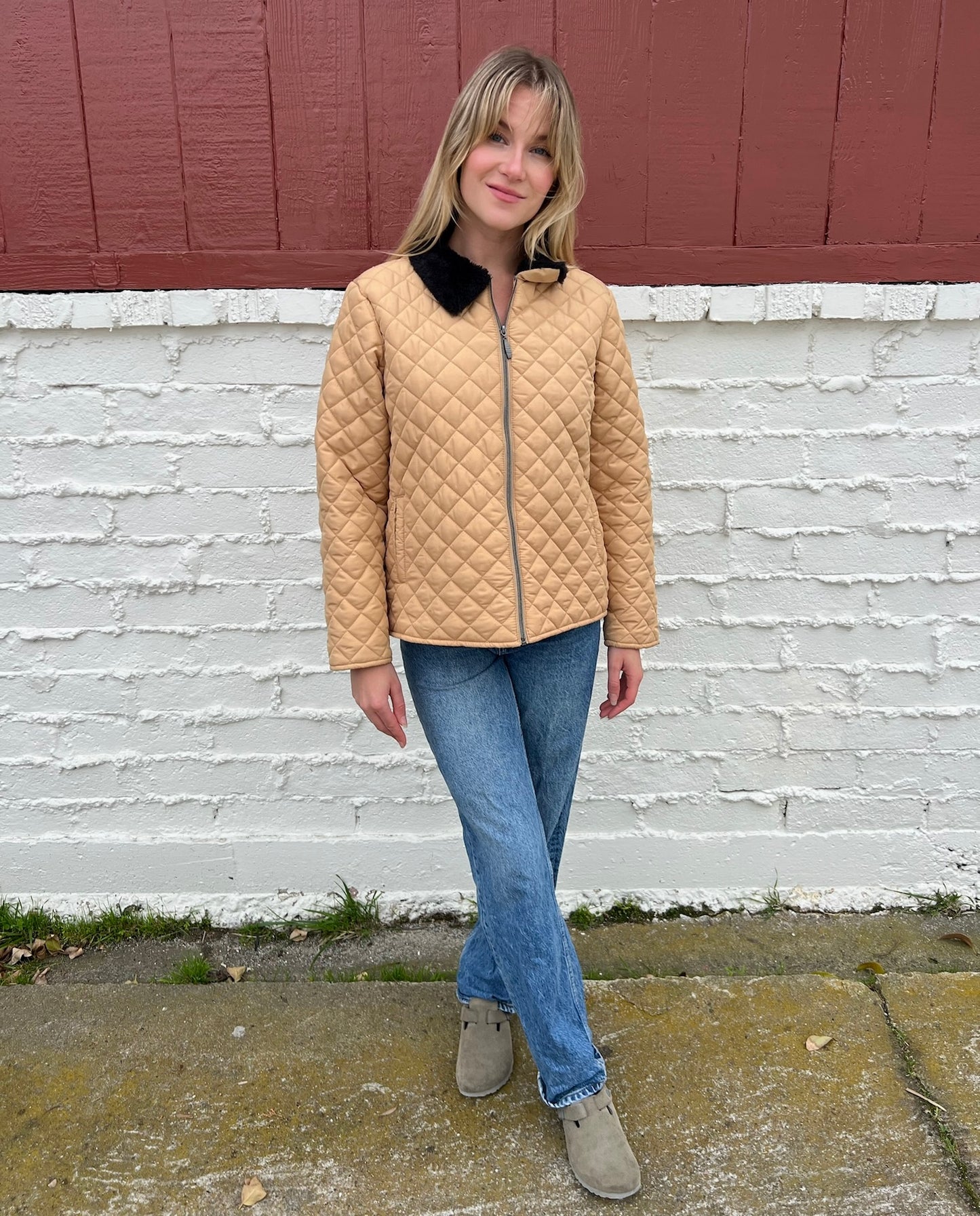 Tan Quilted Jacket